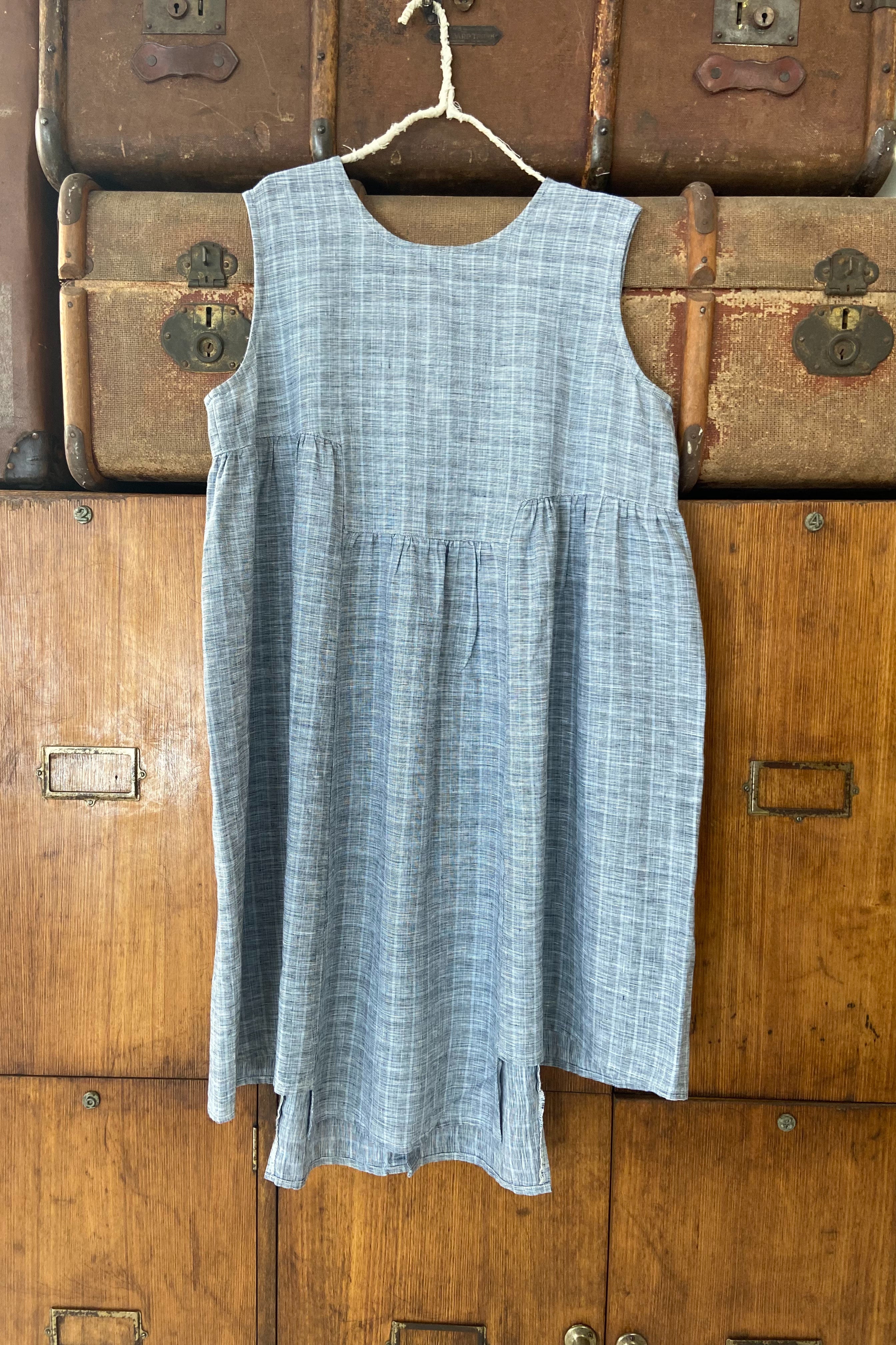 GW | Lotus Dress | Mottled Bluestone | L