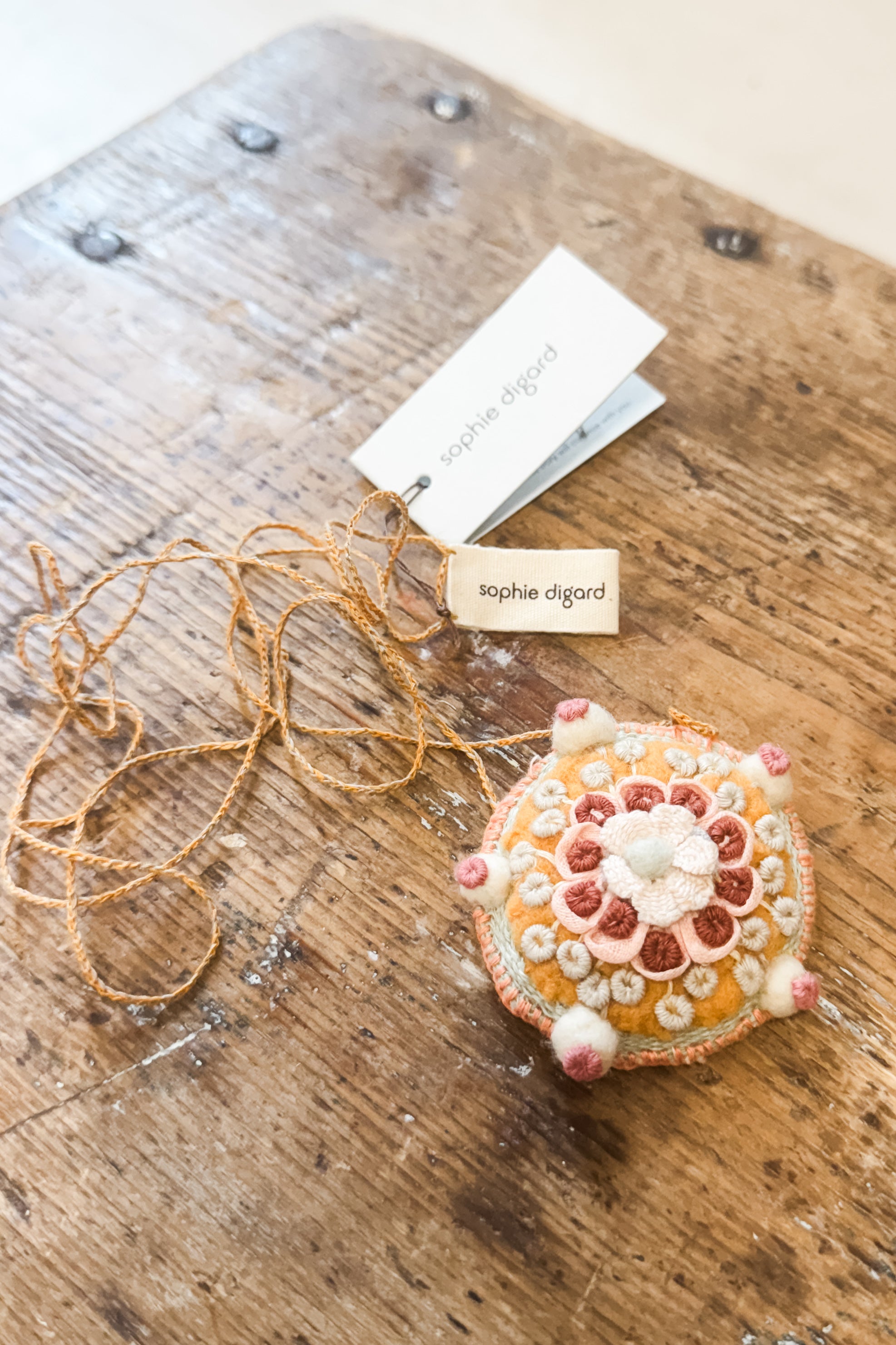 Sophie Digard | Linen Pendant Necklace| Liza