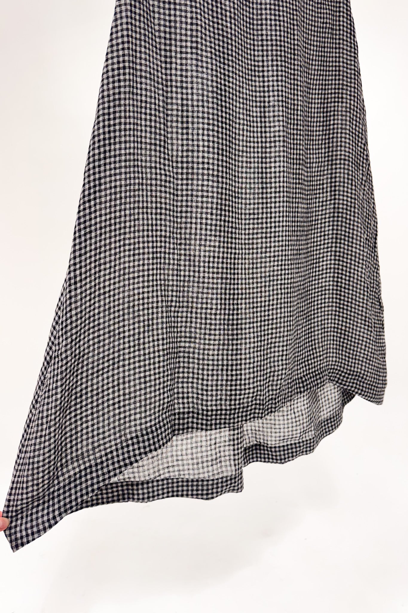 GW | Odette Skirt | Black Check Gauze | S