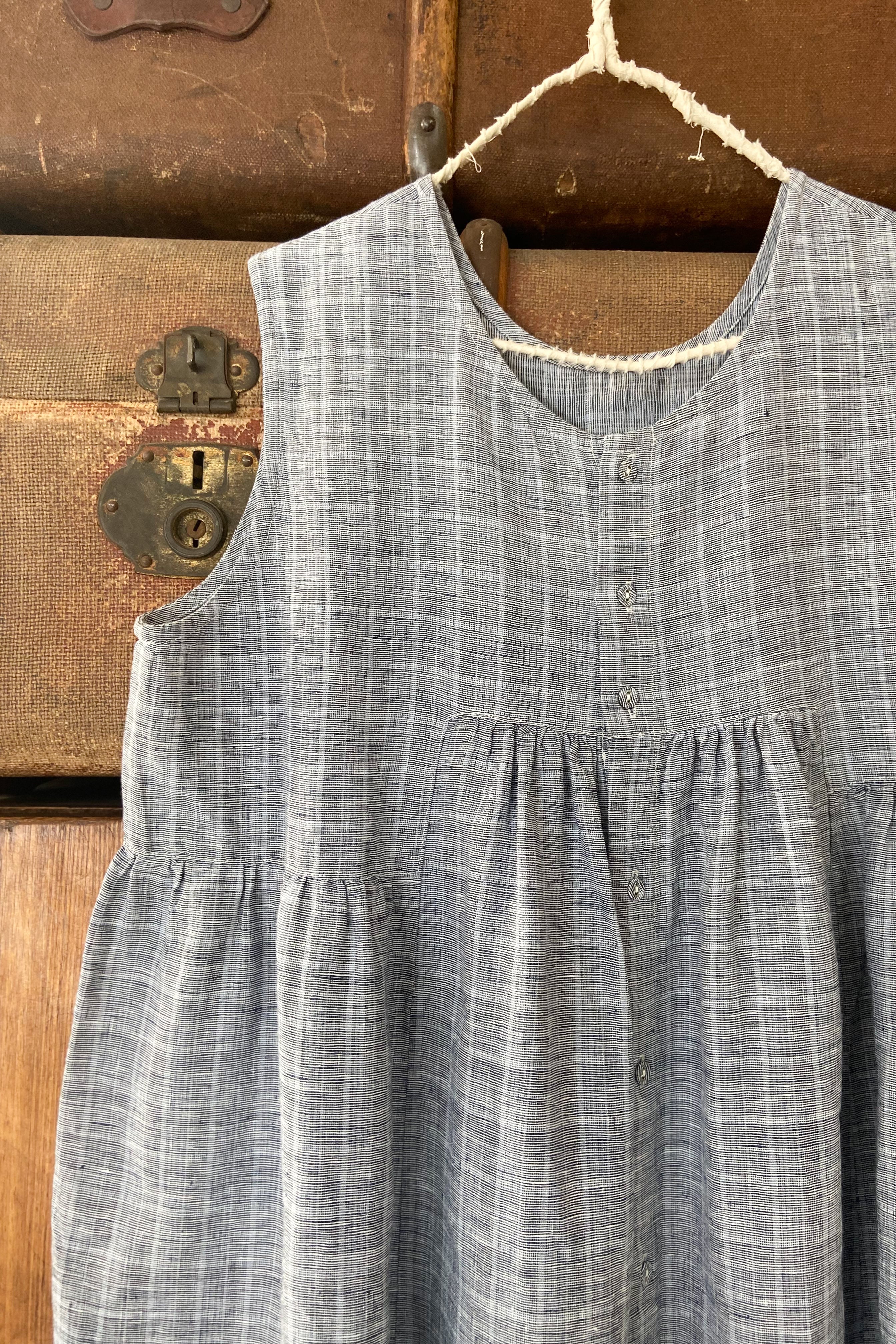 GW | Lotus Dress | Mottled Bluestone | L