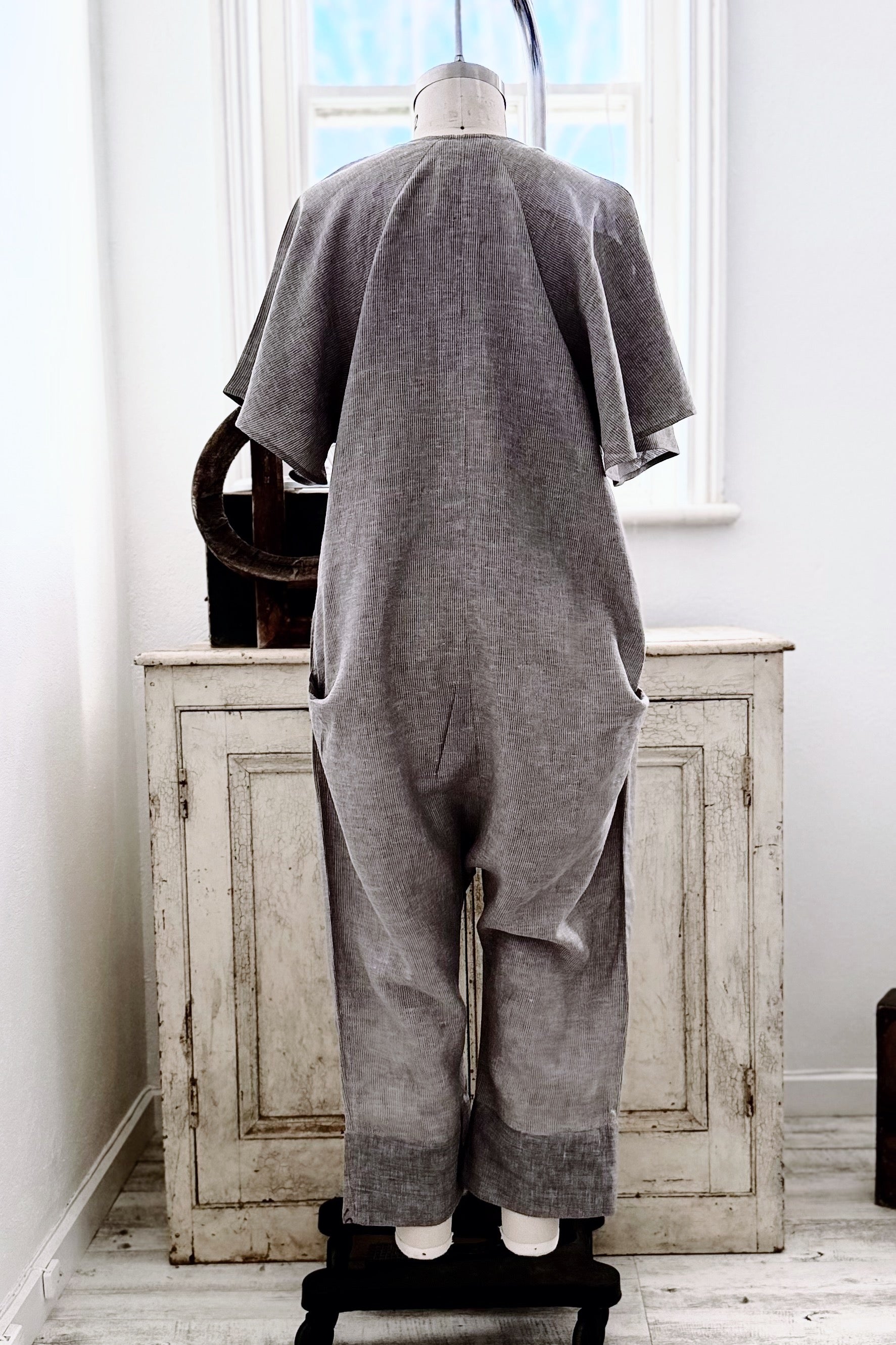 PS | Maddy Playsuit | Grey Stripe | S