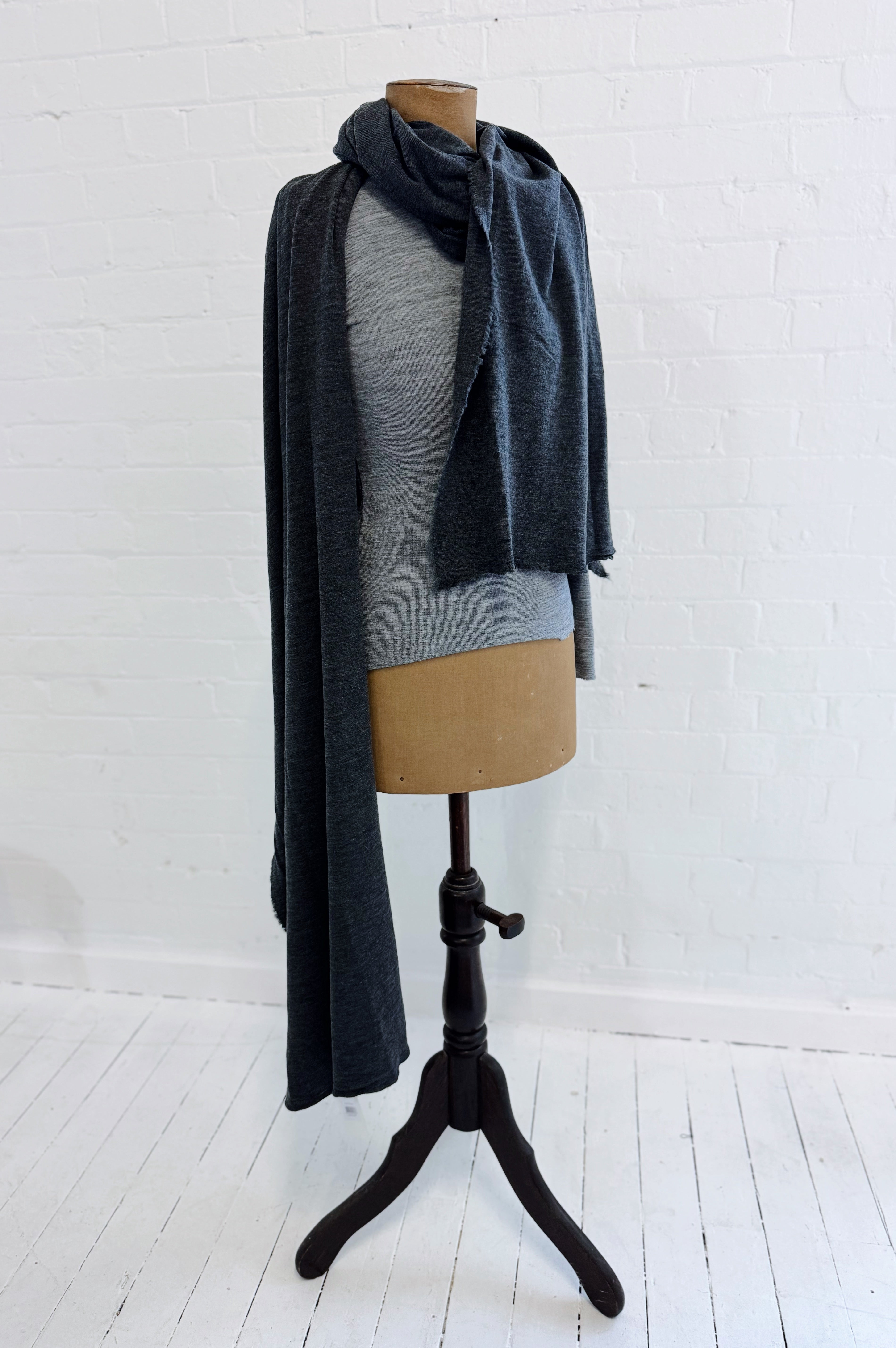 Merino Scarf | Anthracite Melange