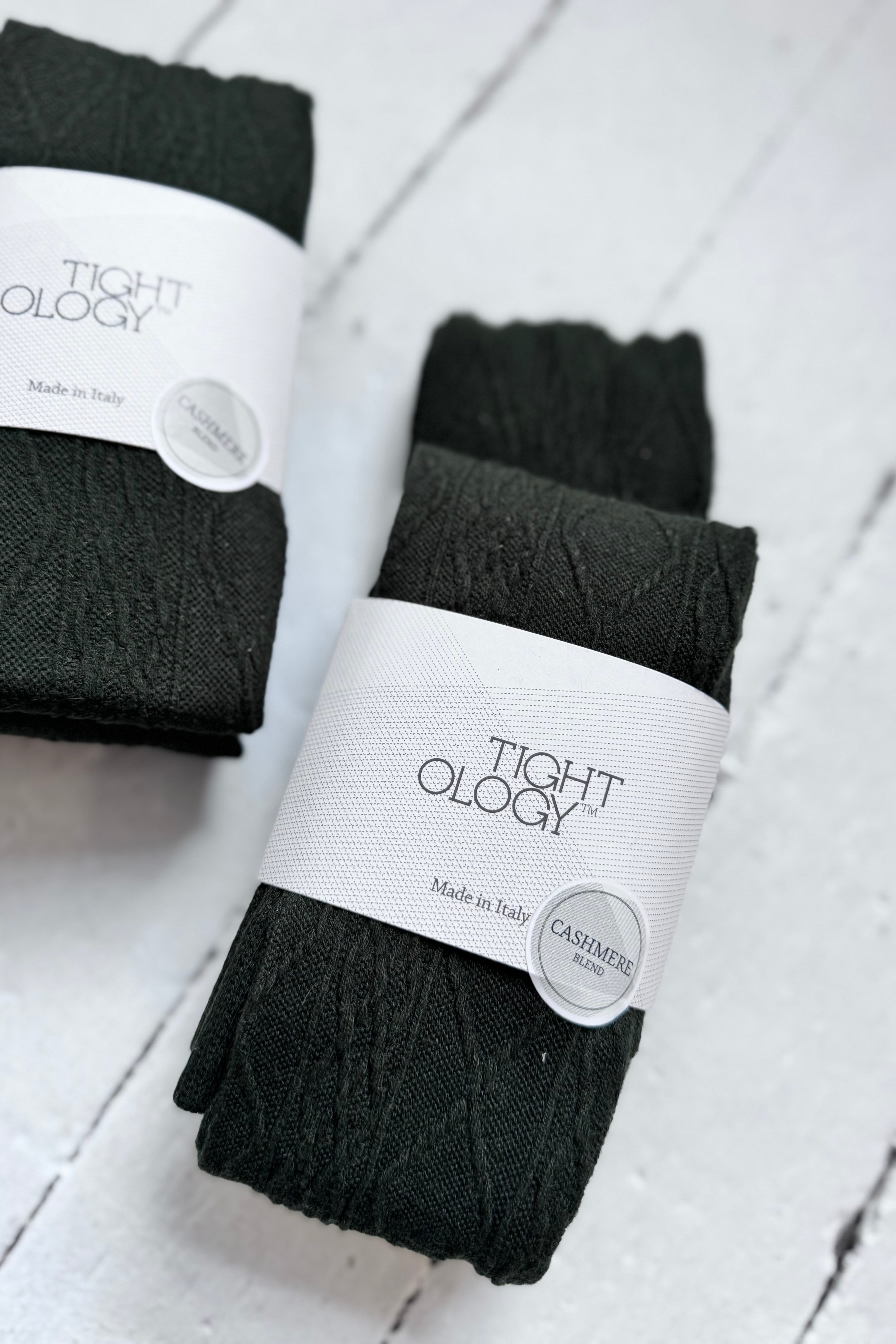 Tightology | Aran Cashmere Blend Tights | Green