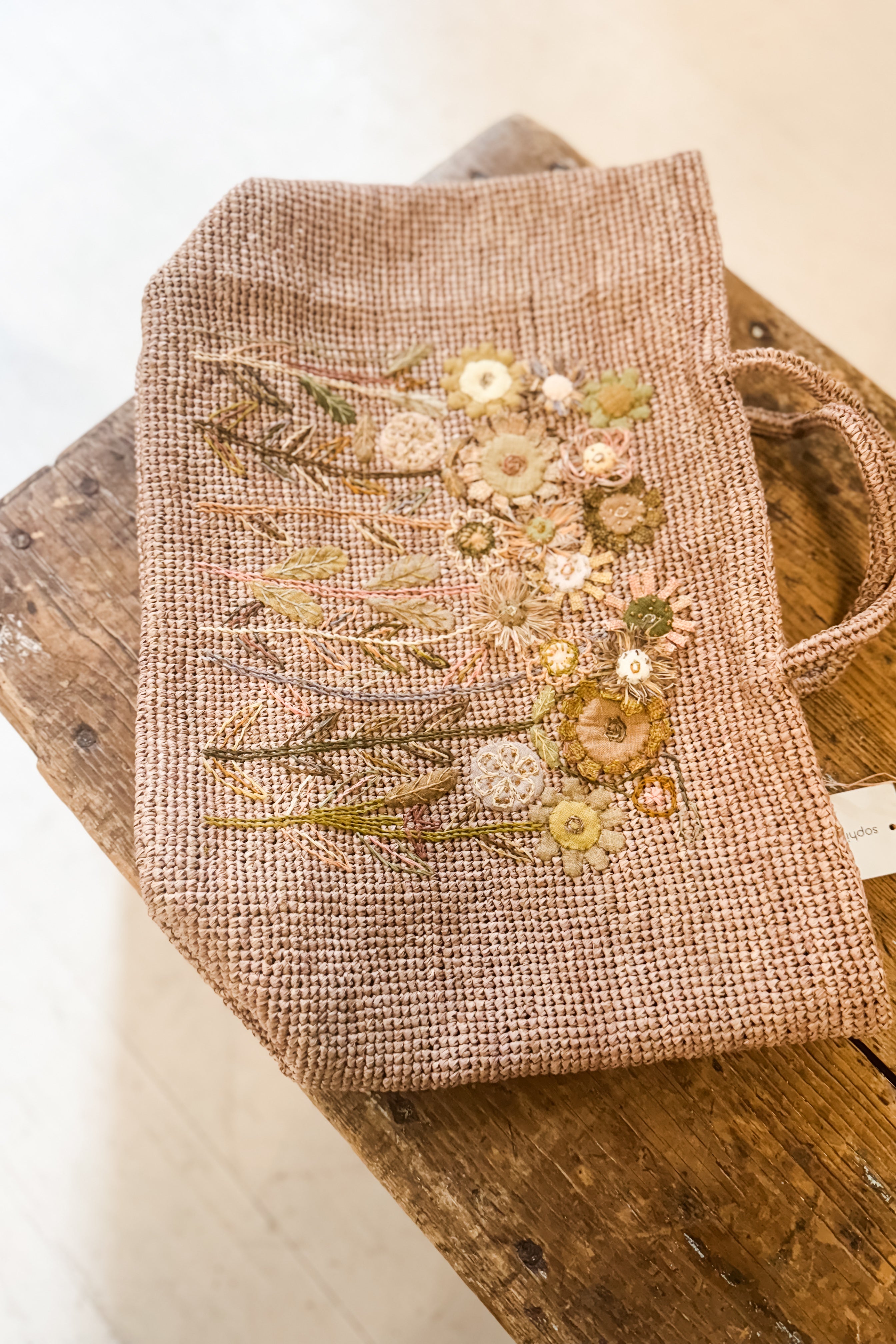 Sophie Digard | Raffia Tote Flowers Stems | Blush