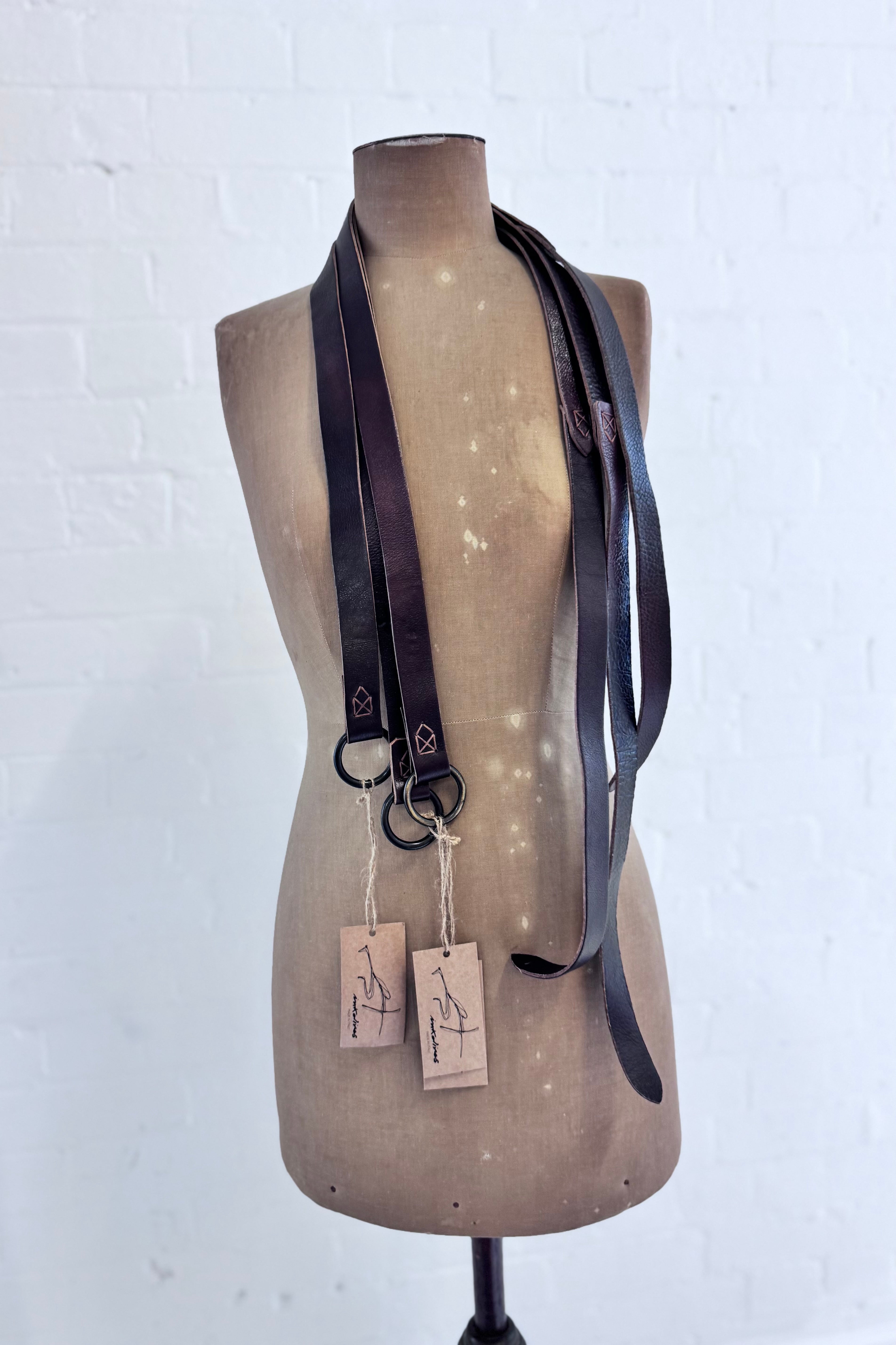Ink Olives | Salice Belt | Chocolate