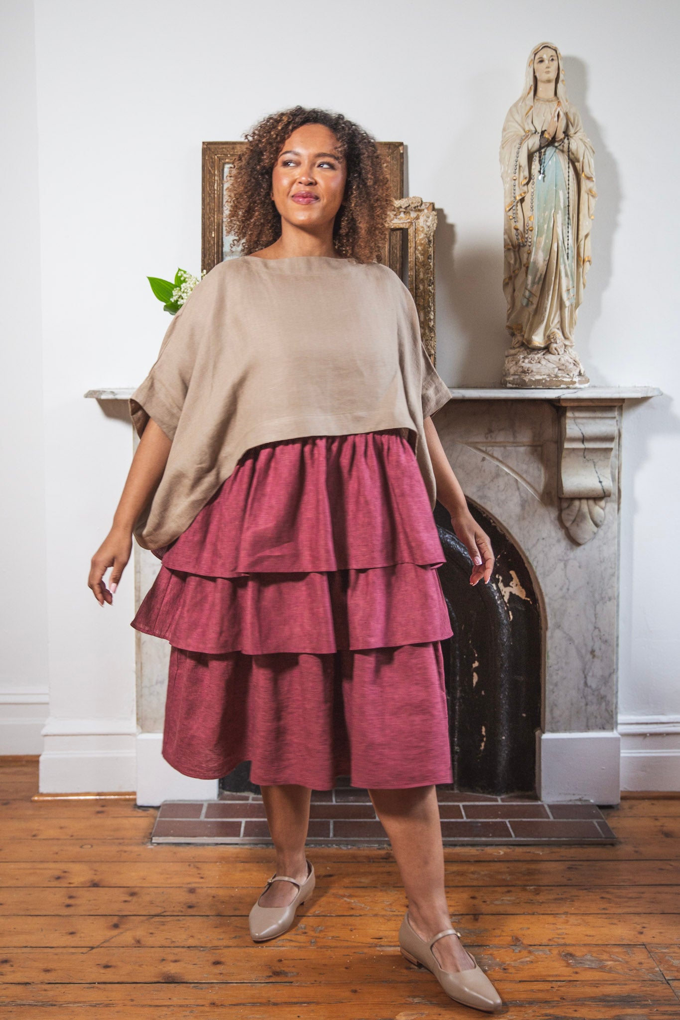 Madeline Ruffle Dress | Peony