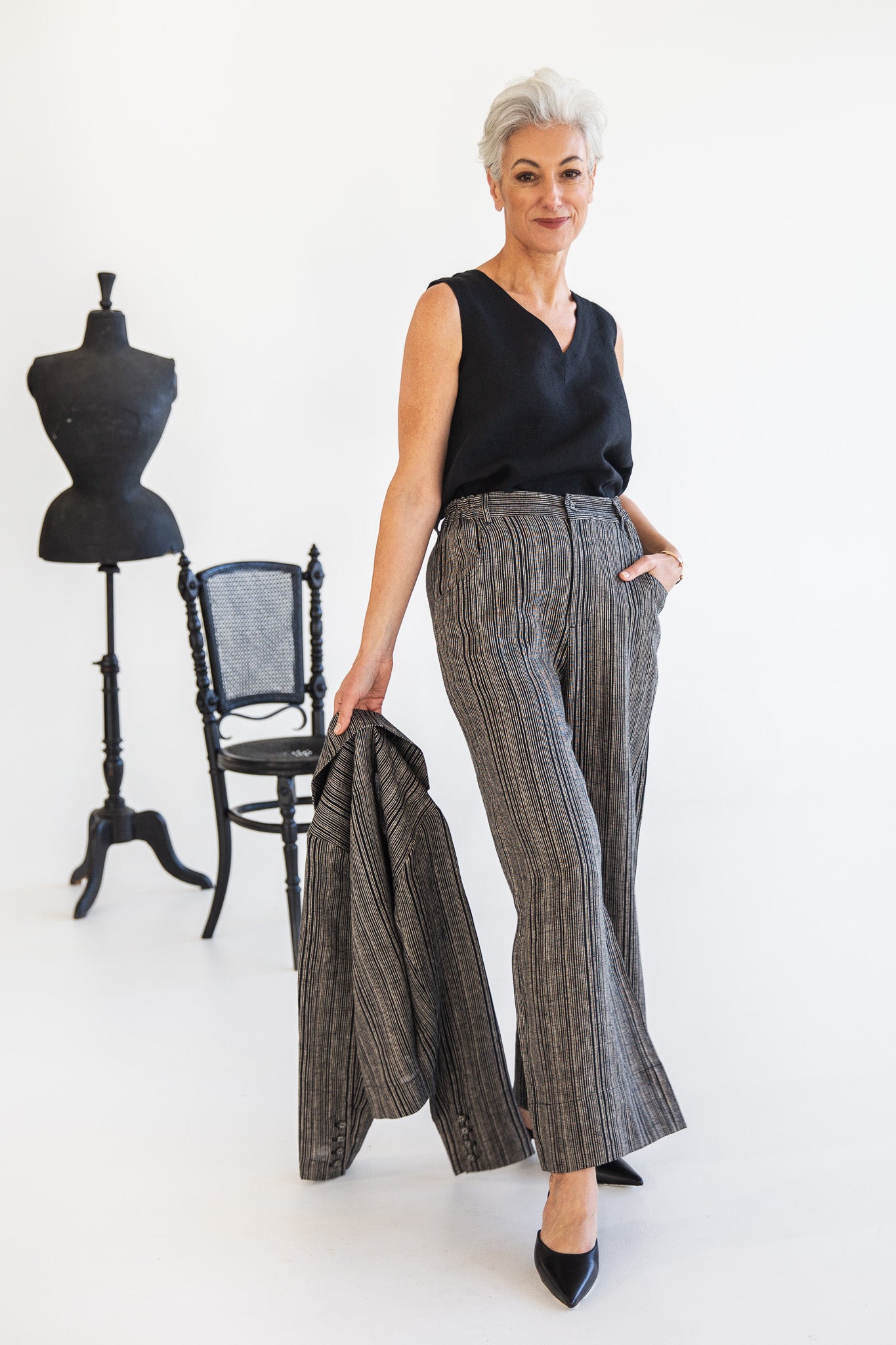 Bowie Pant | Raven Stripe