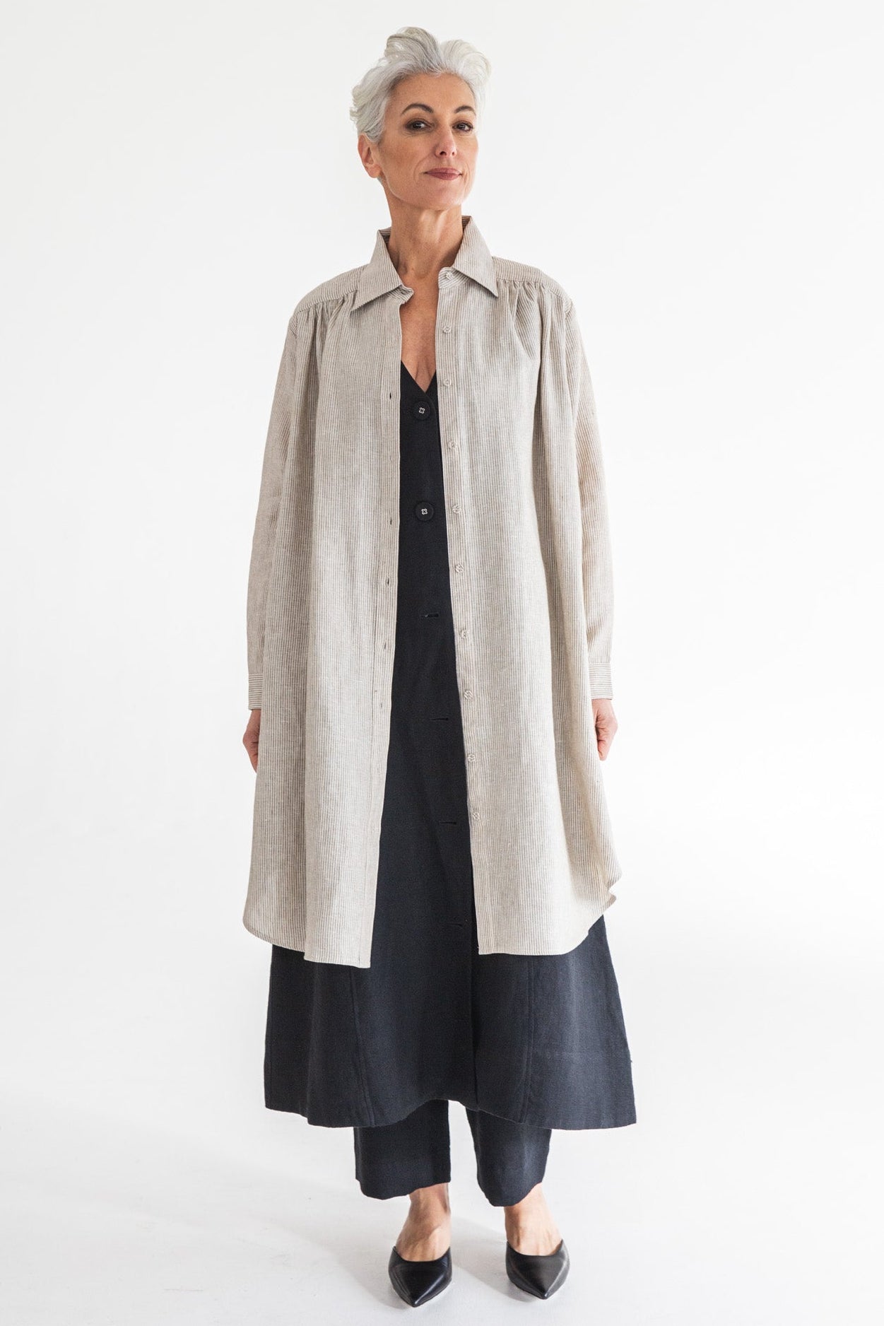 Reba Shirt Dress | Acorn Stripe