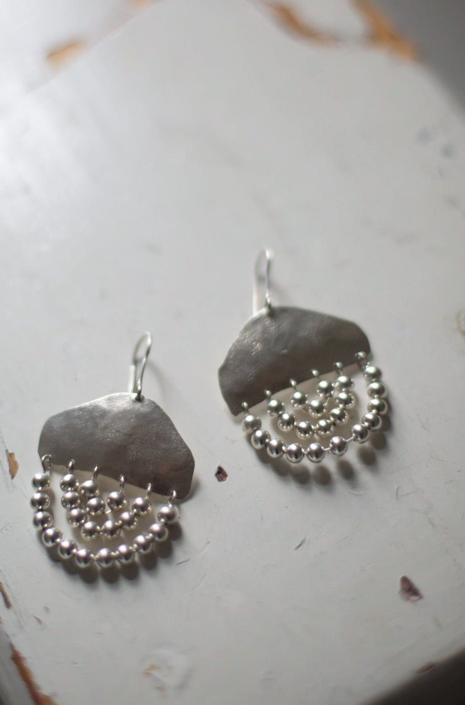 EWA Tribal | Kieta Beaded Earrings | Silver