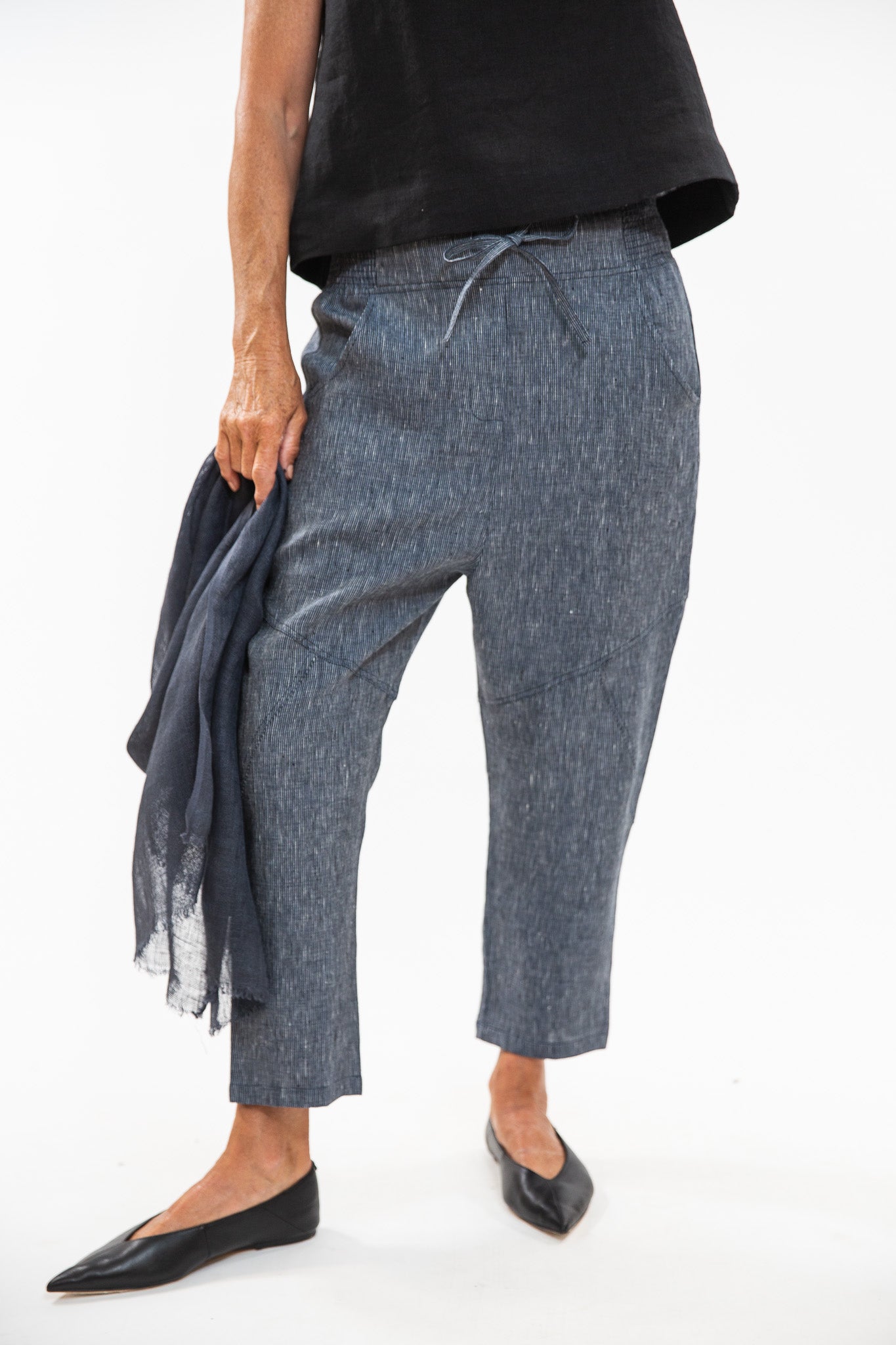 Clover Pant | Navy Pinstripe