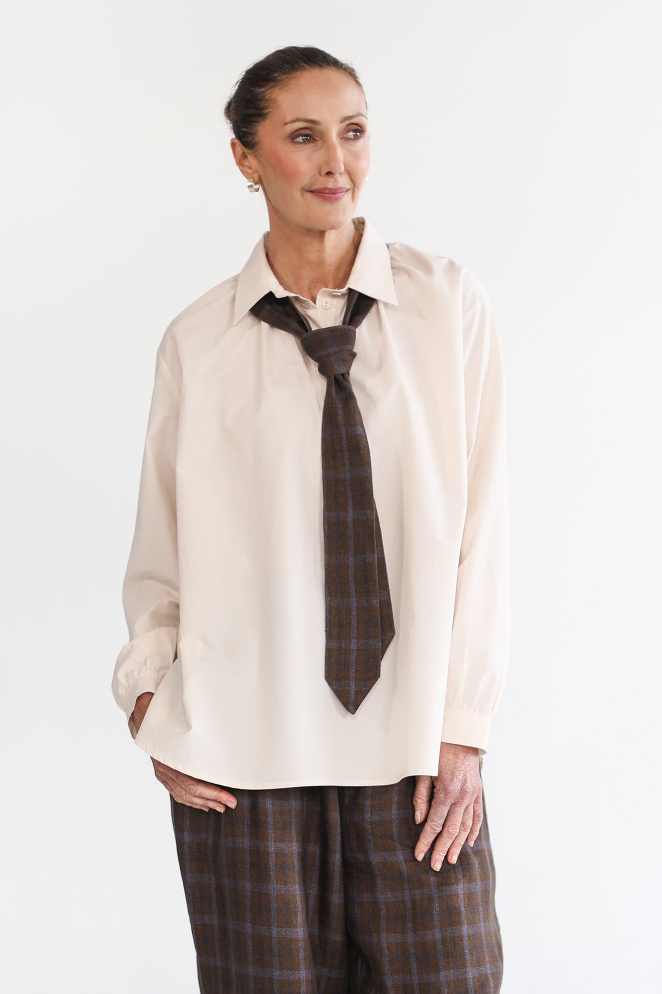 Pointed Tie | Cocoa Plaid