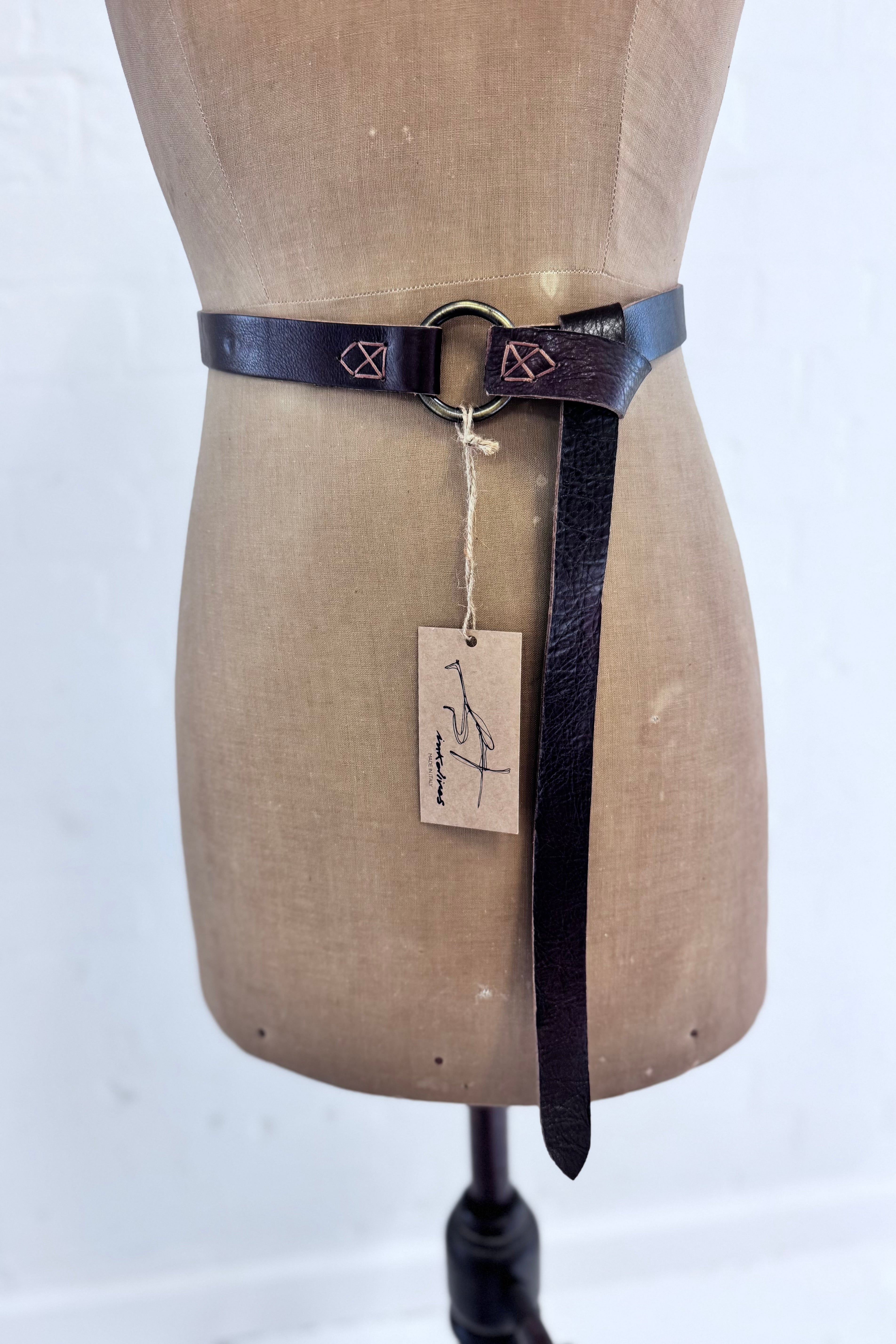 Ink Olives | Salice Belt | Chocolate