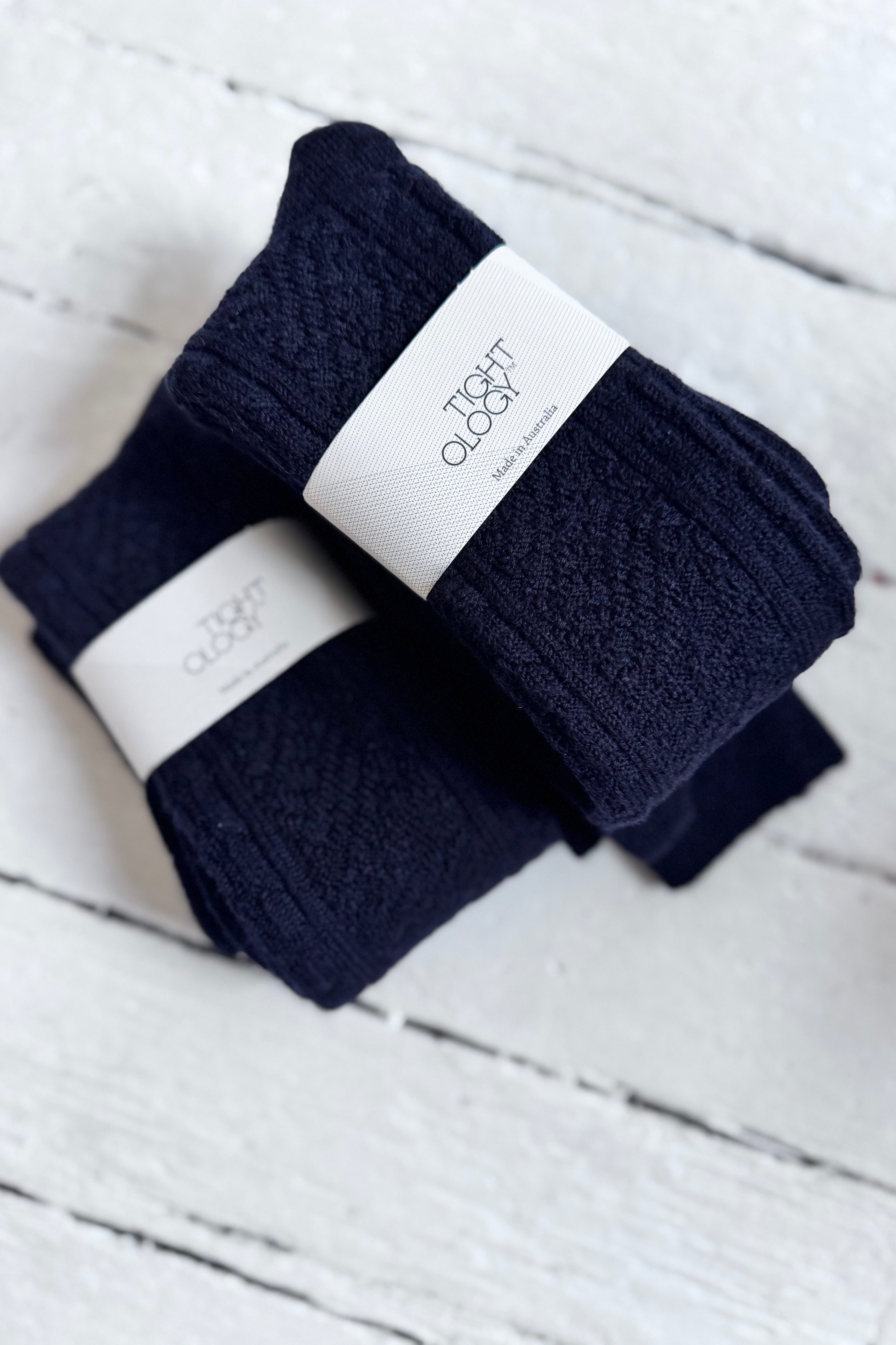 Tightology | Vintage Merino Socks | Midnight