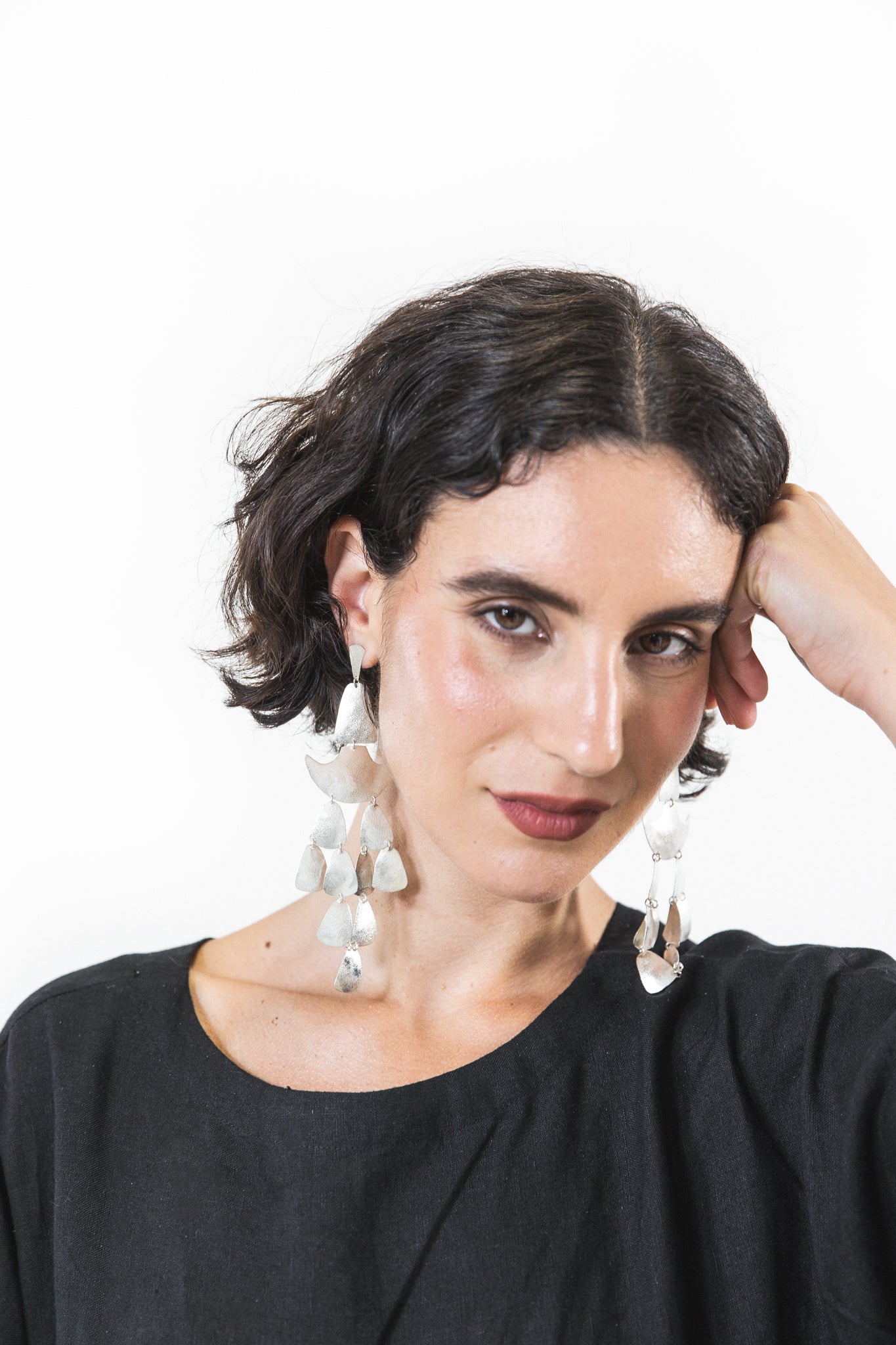 EWA Tribal | Luxe Es' Ala Earrings | Silver