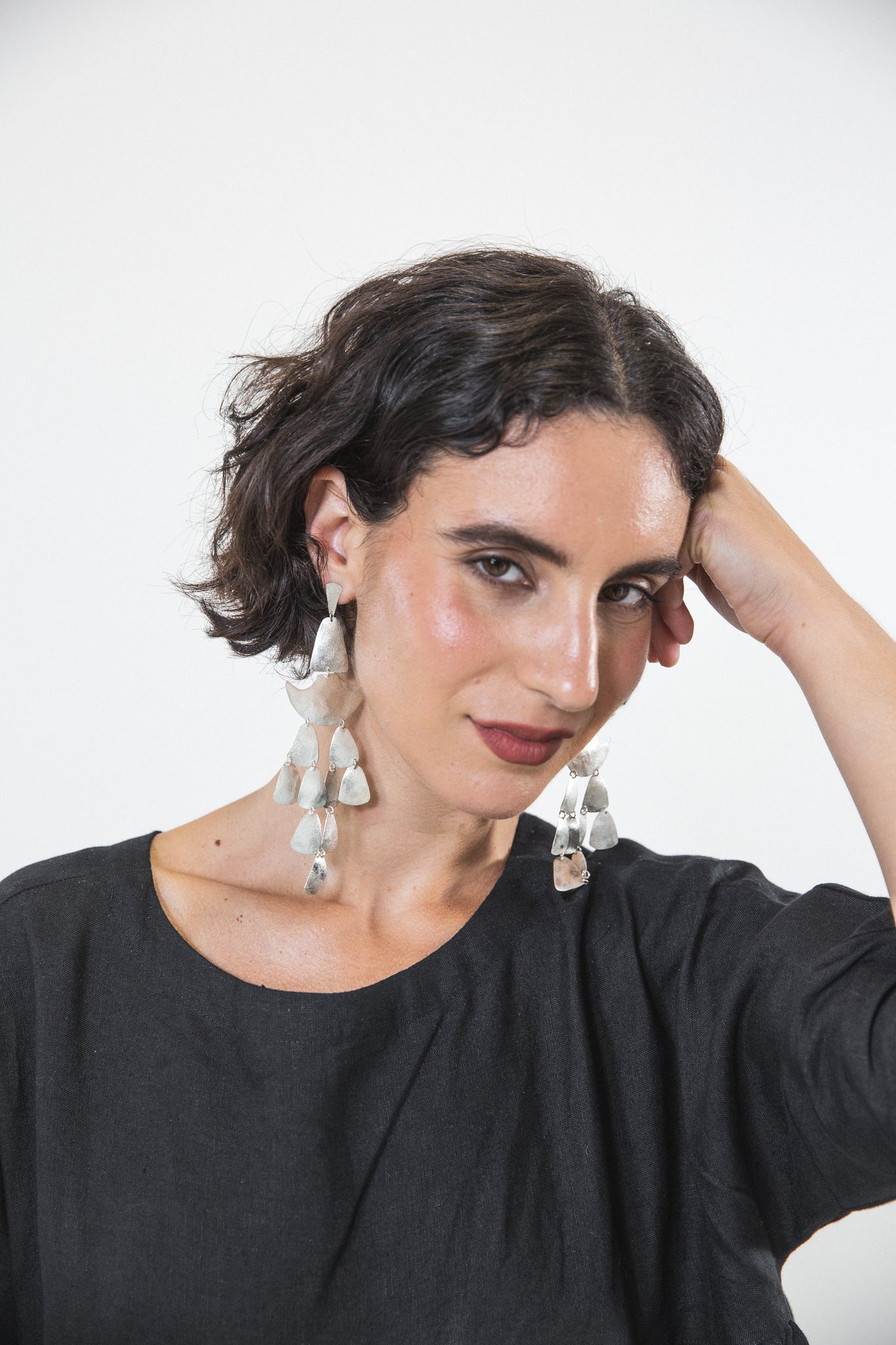 EWA Tribal | Luxe Es' Ala Earrings | Silver