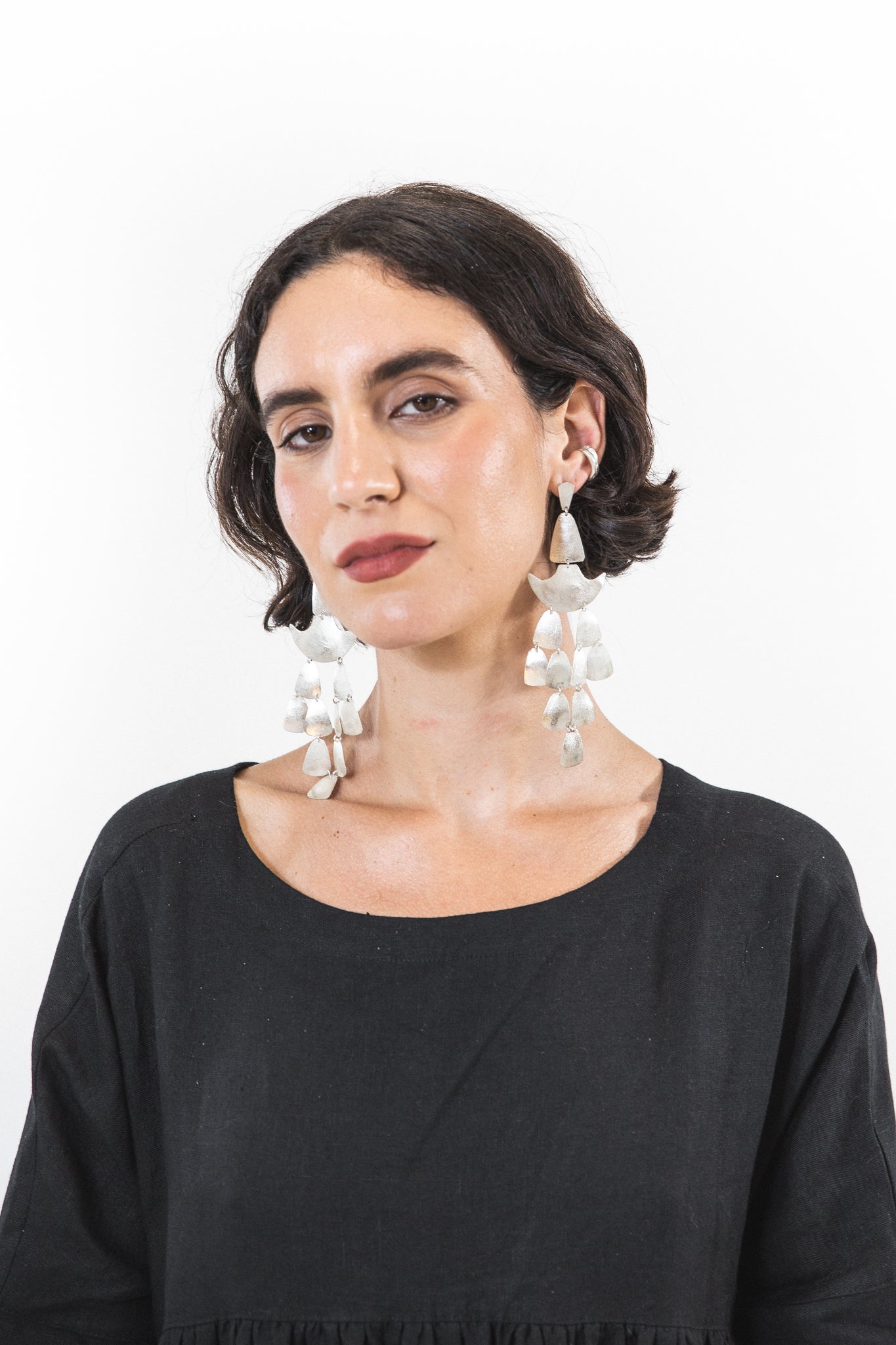 EWA Tribal | Luxe Es' Ala Earrings | Silver