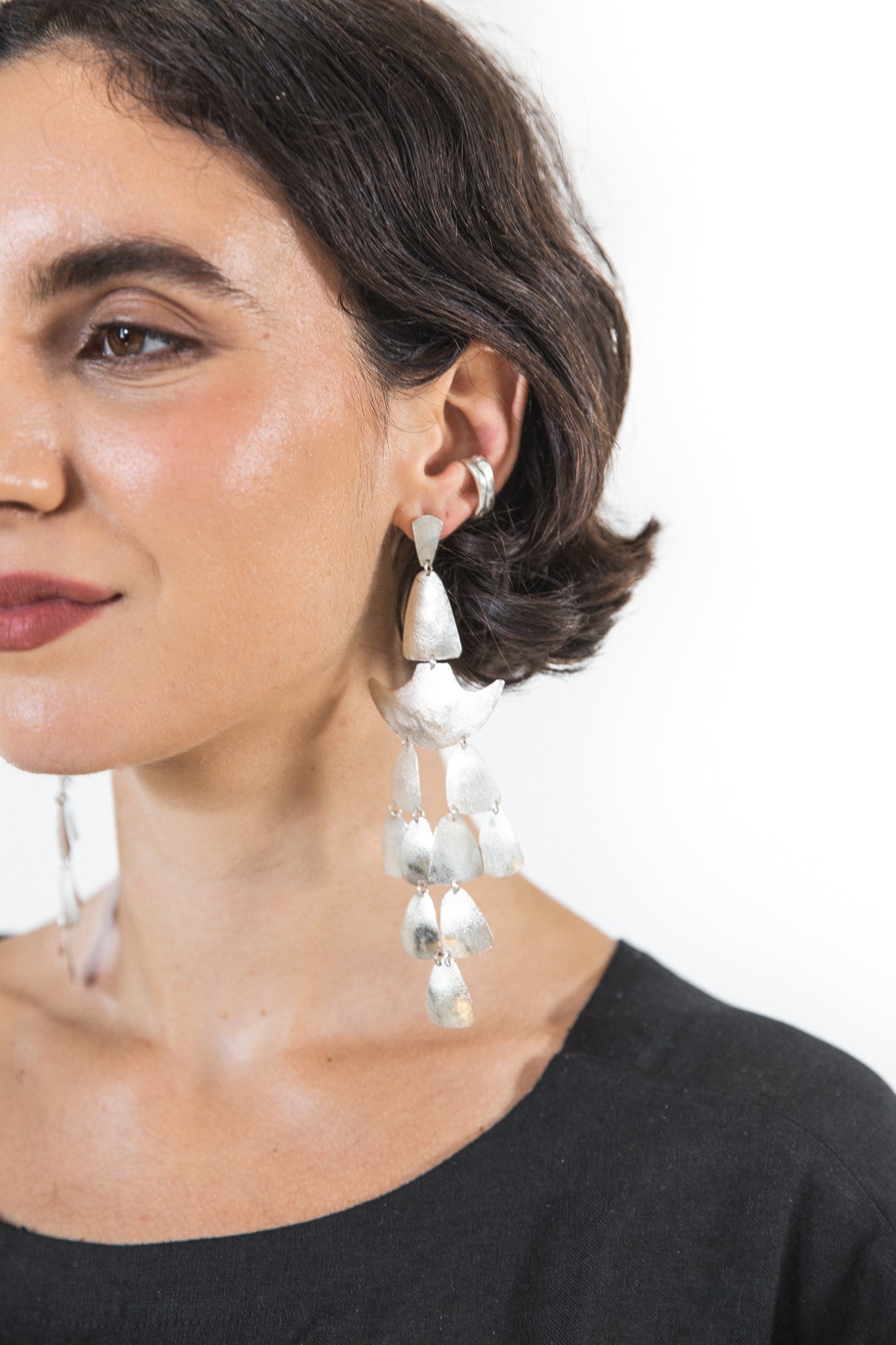 EWA Tribal | Luxe Es' Ala Earrings | Silver