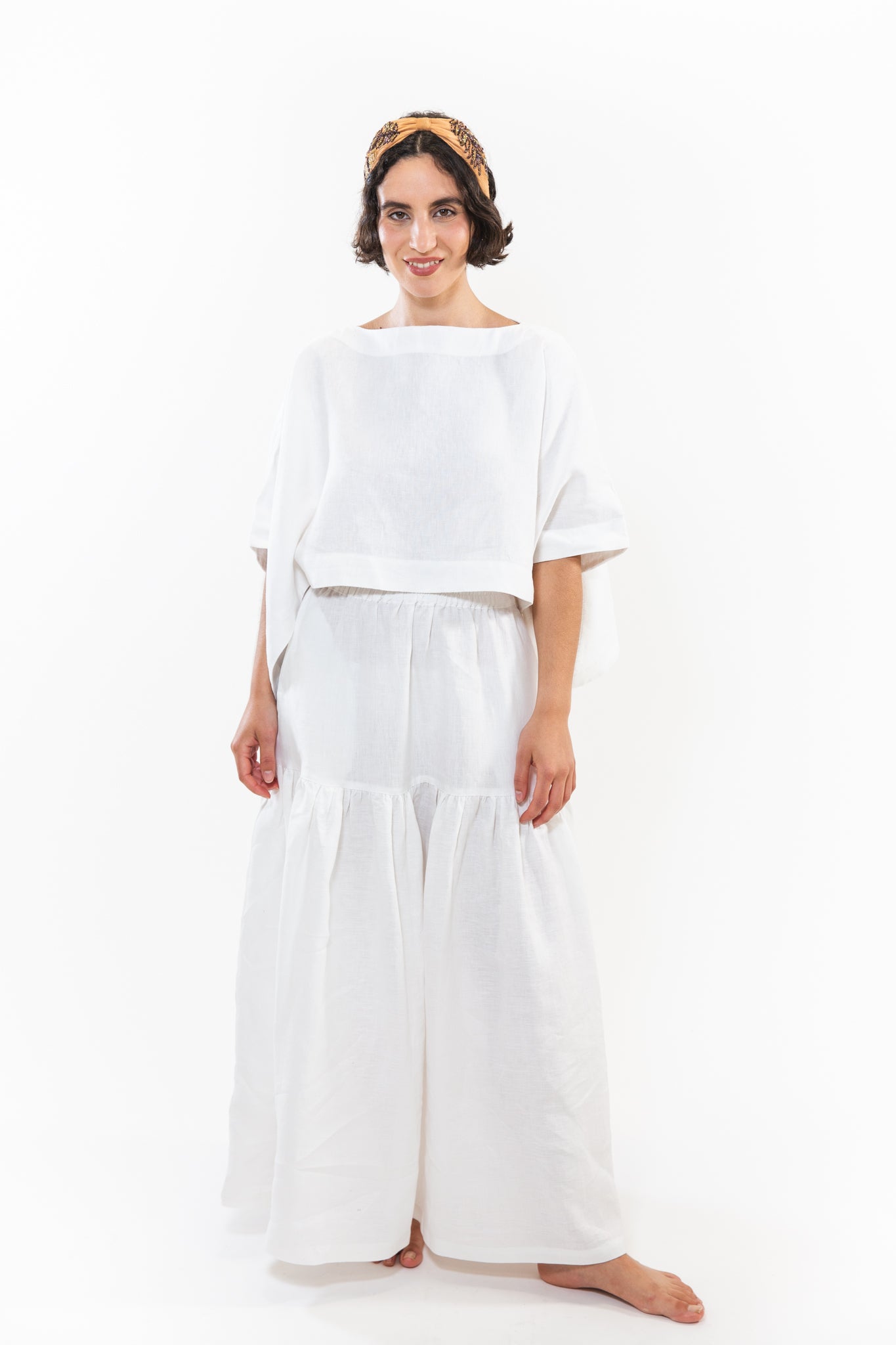 Hard Embroidered Headband | Anna