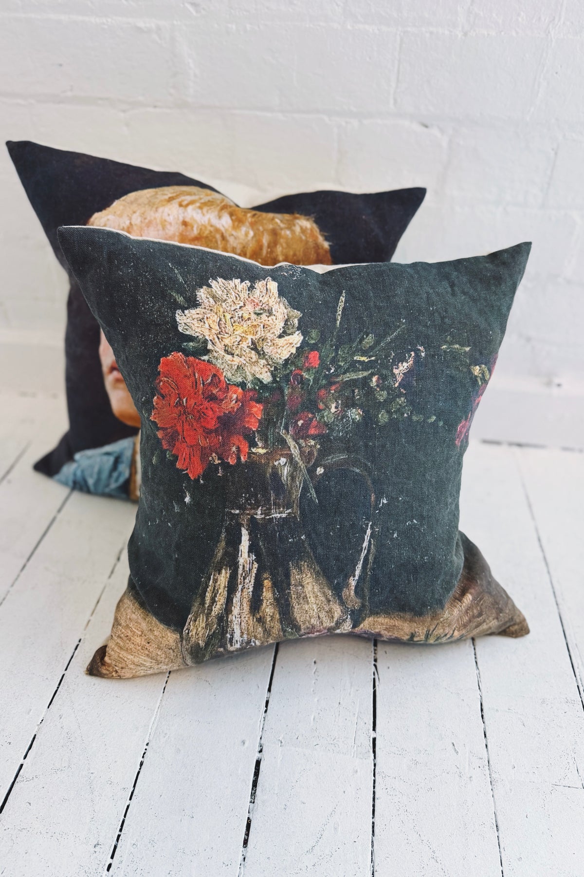Rabbit Hole | Vintage Print Cushion | Still Life with Jug