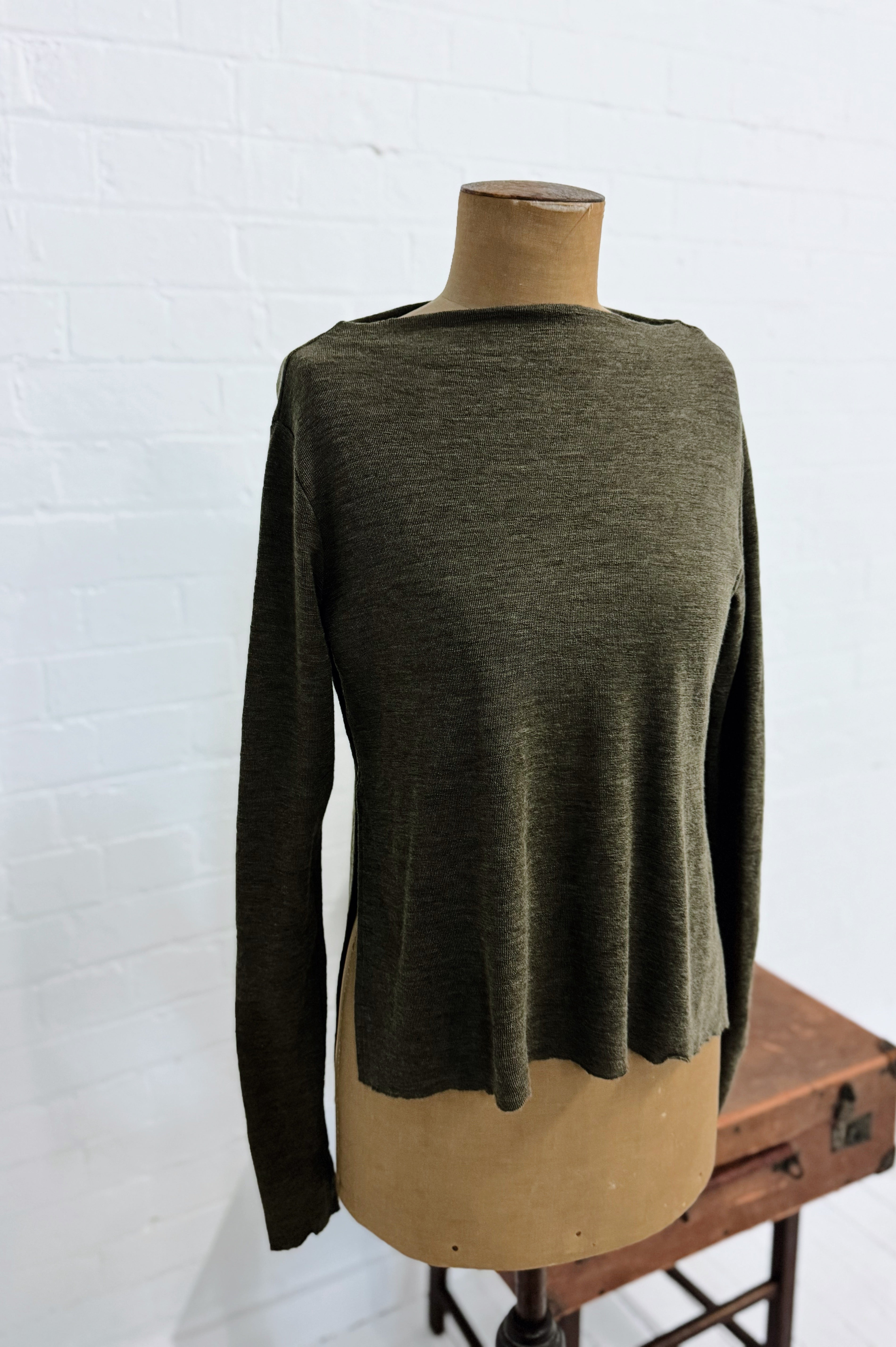 Merino With High Slits | Capers Melange