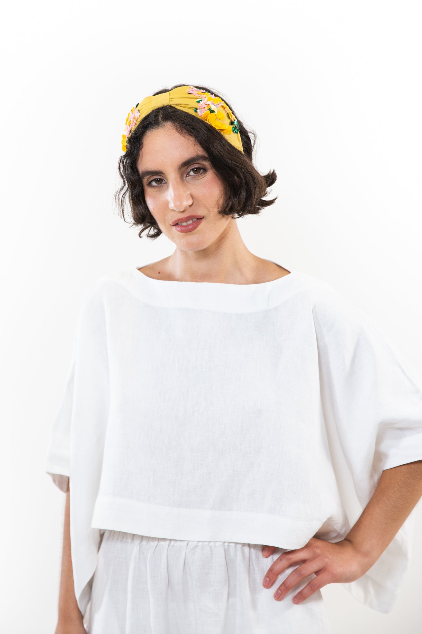 Hard Embroidered Headband | Bebe