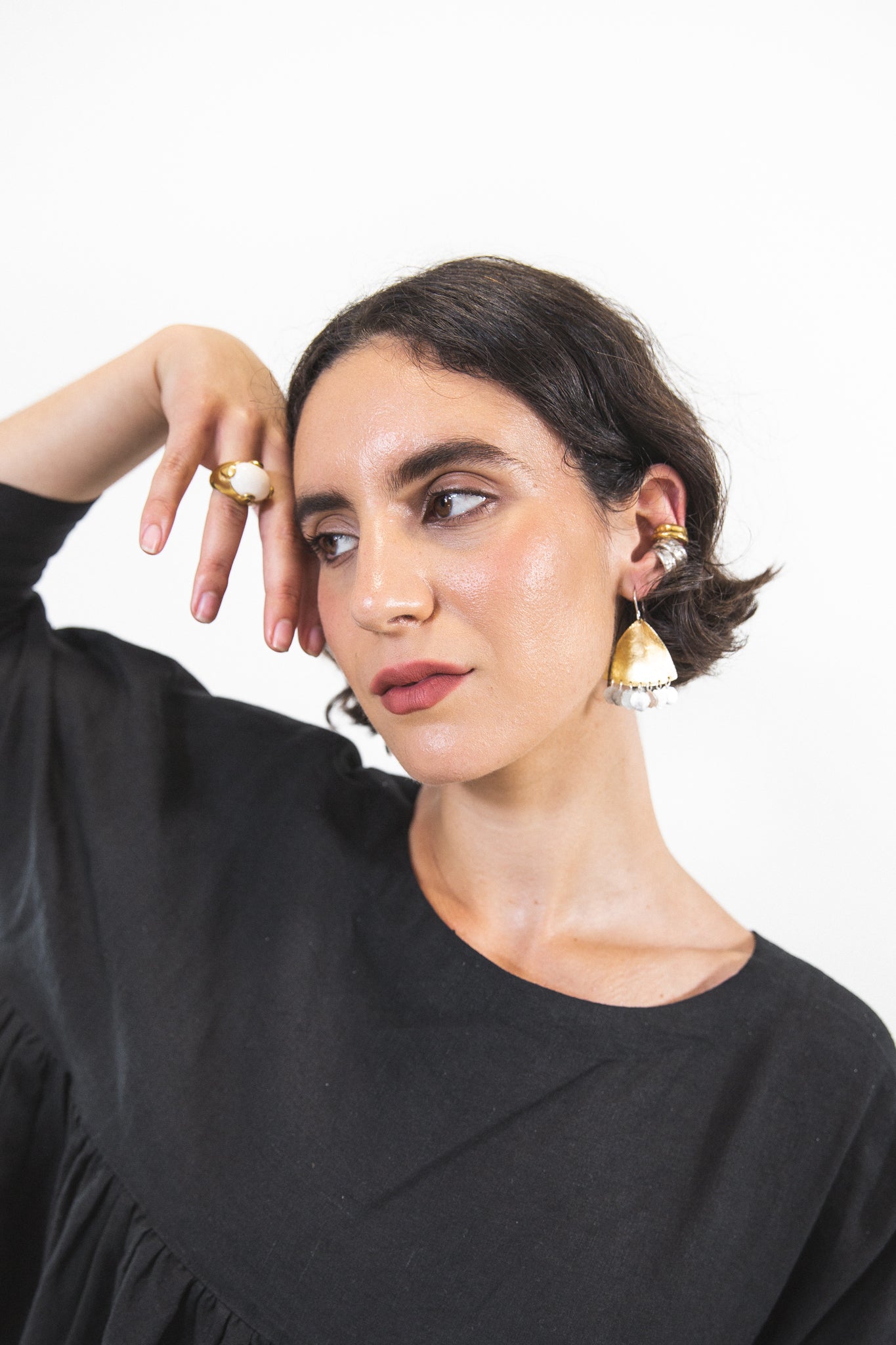 Ewa Jewelry | Biak Earrings | Gold & Silver