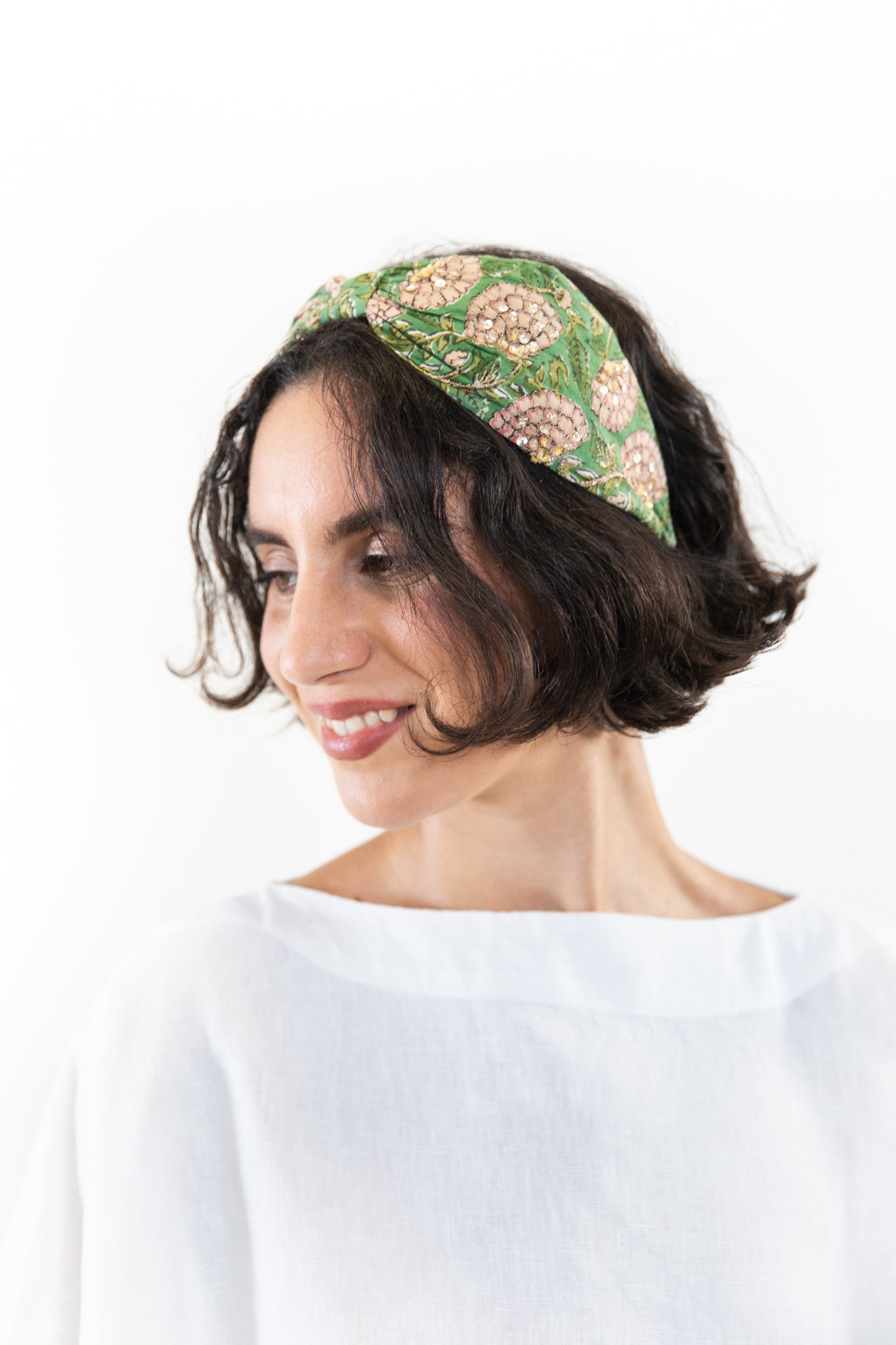 Hard Embroidered Headband | Bree