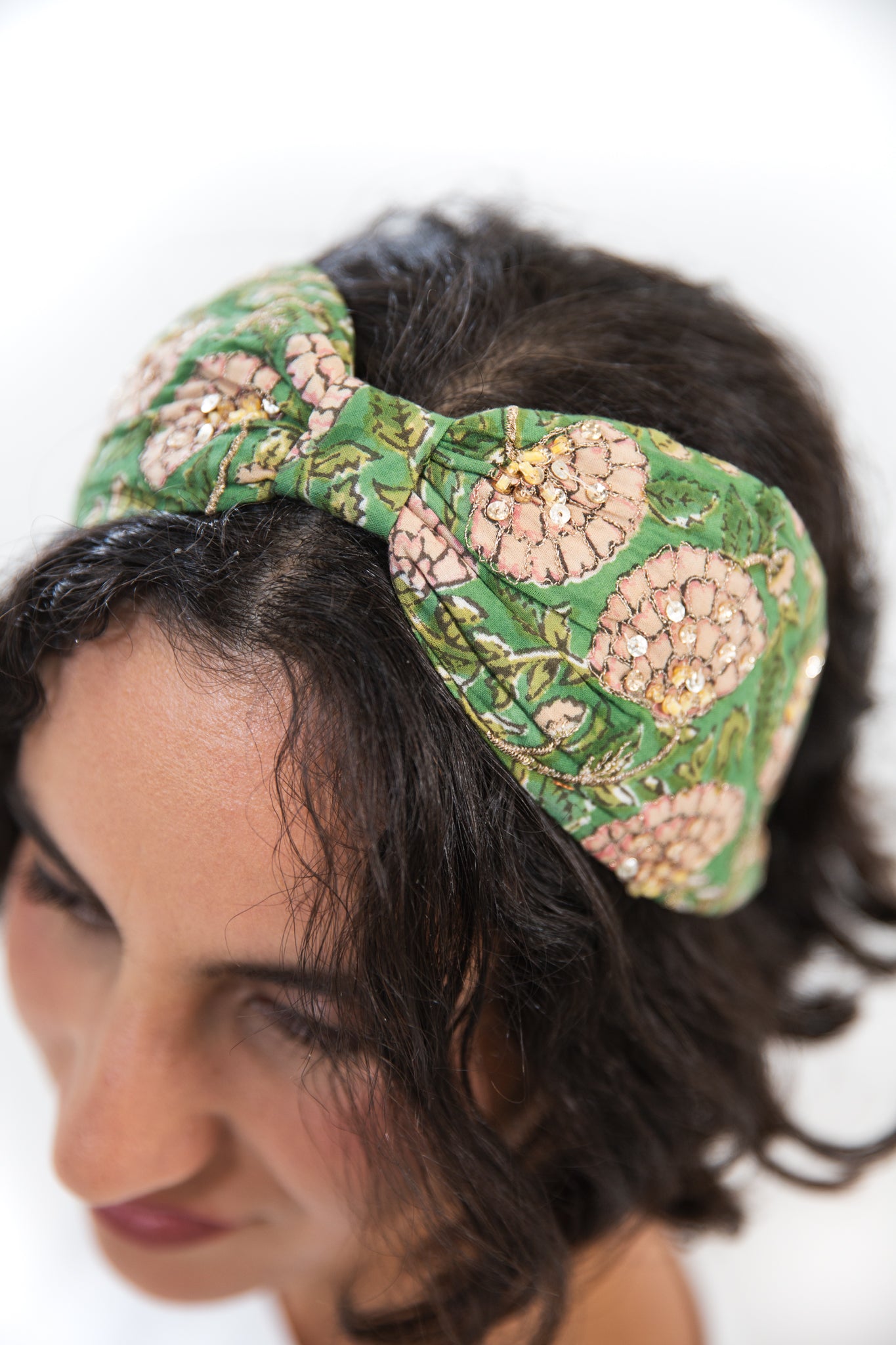 Hard Embroidered Headband | Bree