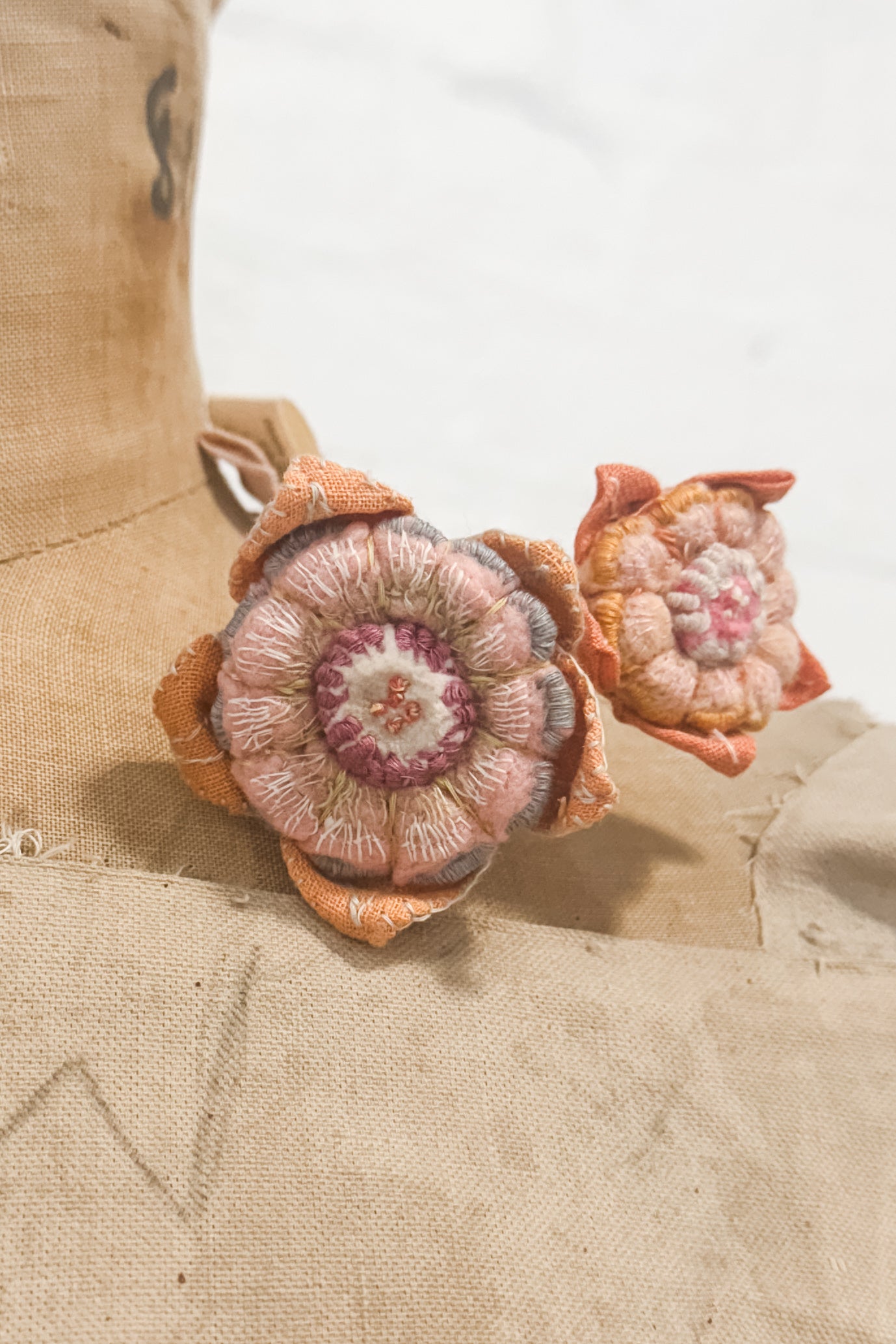 Sophie Digard | Linen Flower Brooch | Stephanie