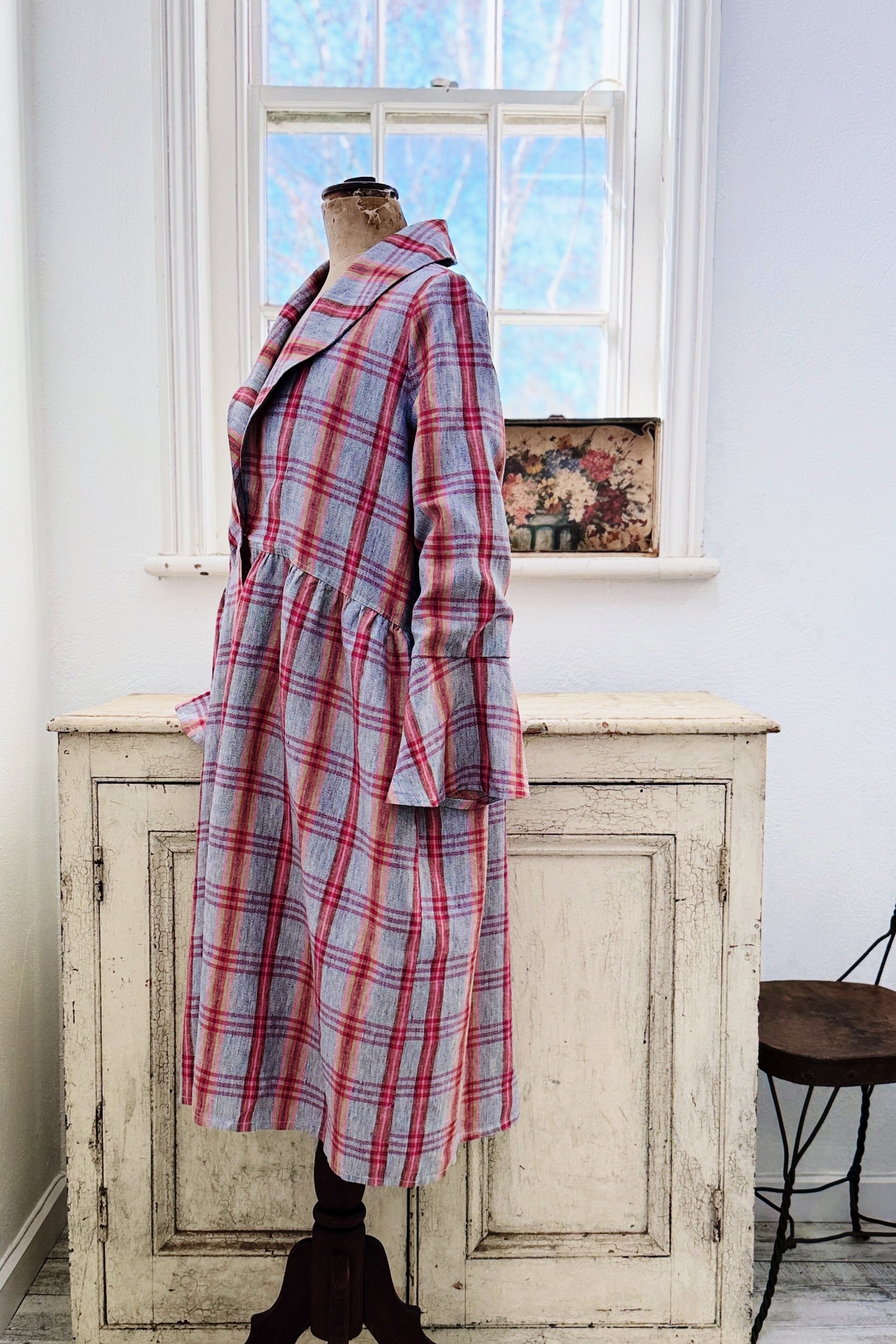GW |Benni Jacket| Coral Grey Check | S