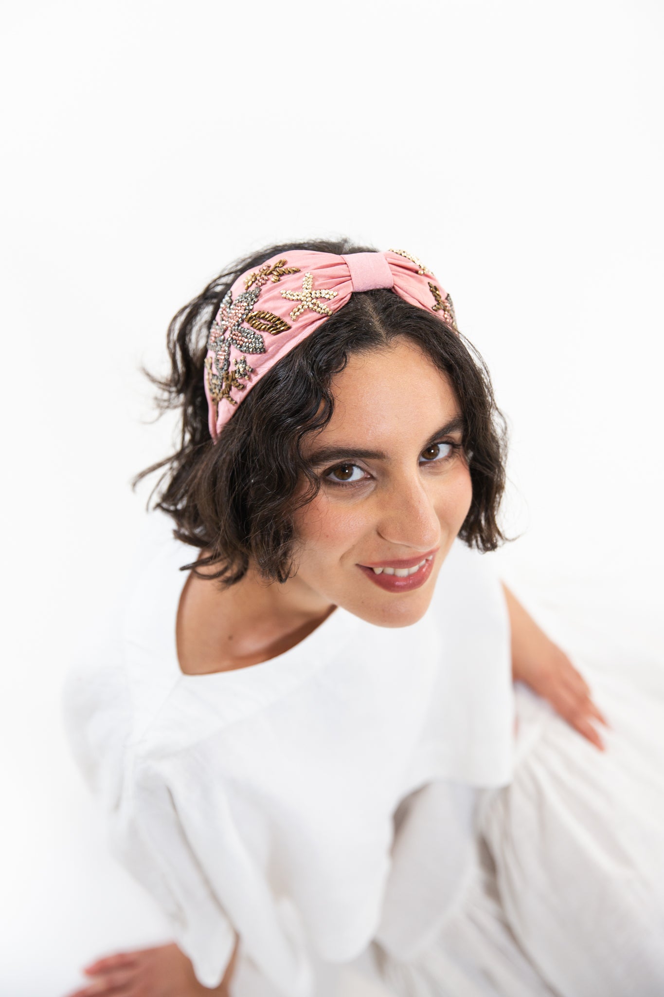 Hard Embroidered Headband | Chloe