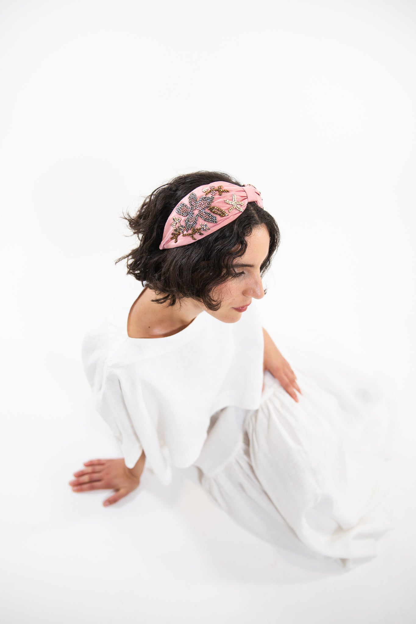 Hard Embroidered Headband | Chloe