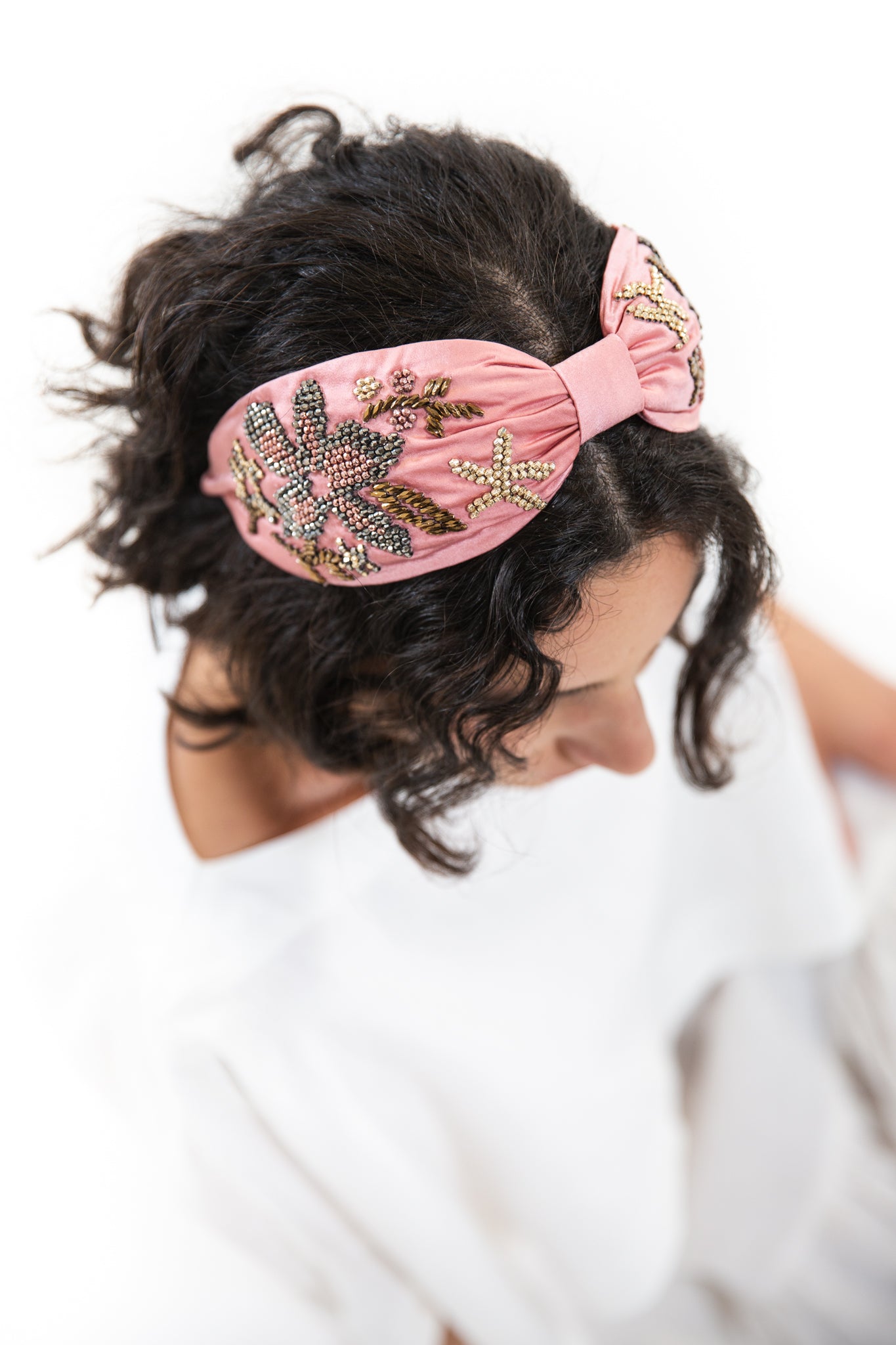 Hard Embroidered Headband | Chloe