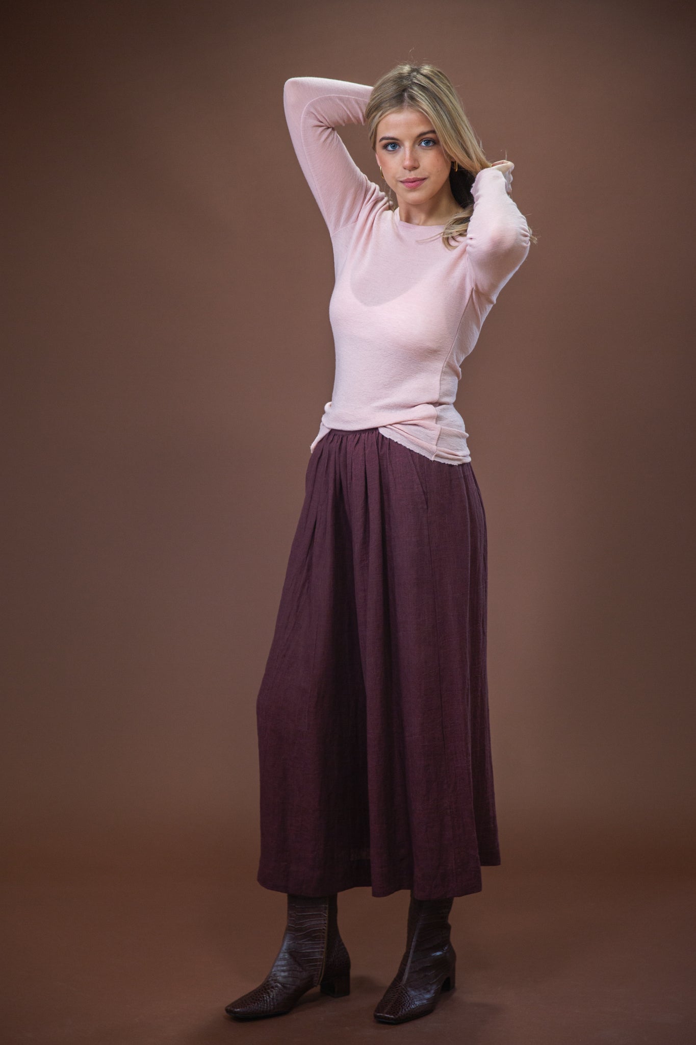 Merino Crew Neck | Rose
