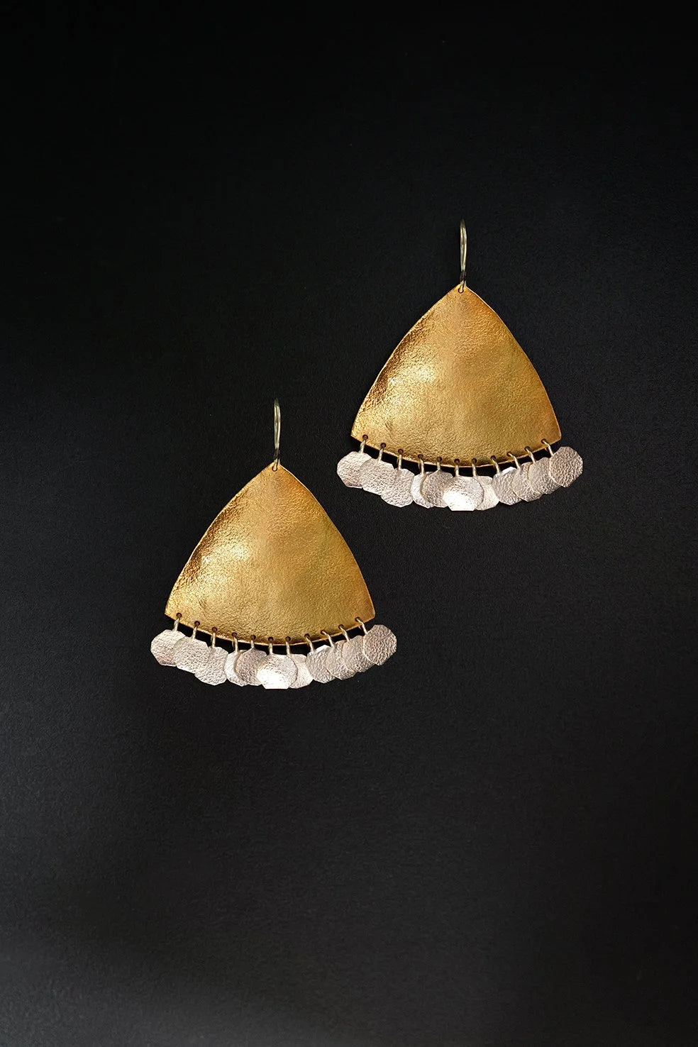 EWA Tribal | Large Biak Earrings | Gold & Silver