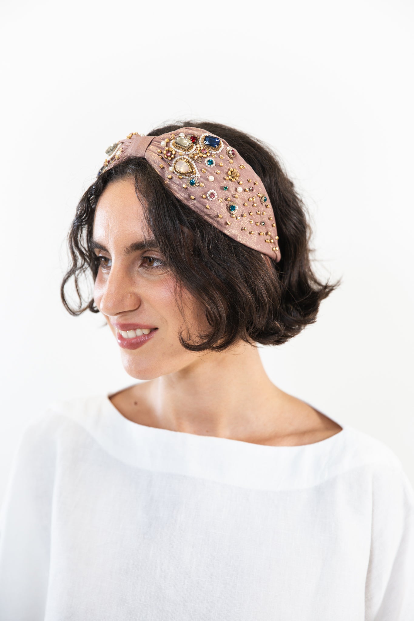 Hard Embroidered Headband | Dana