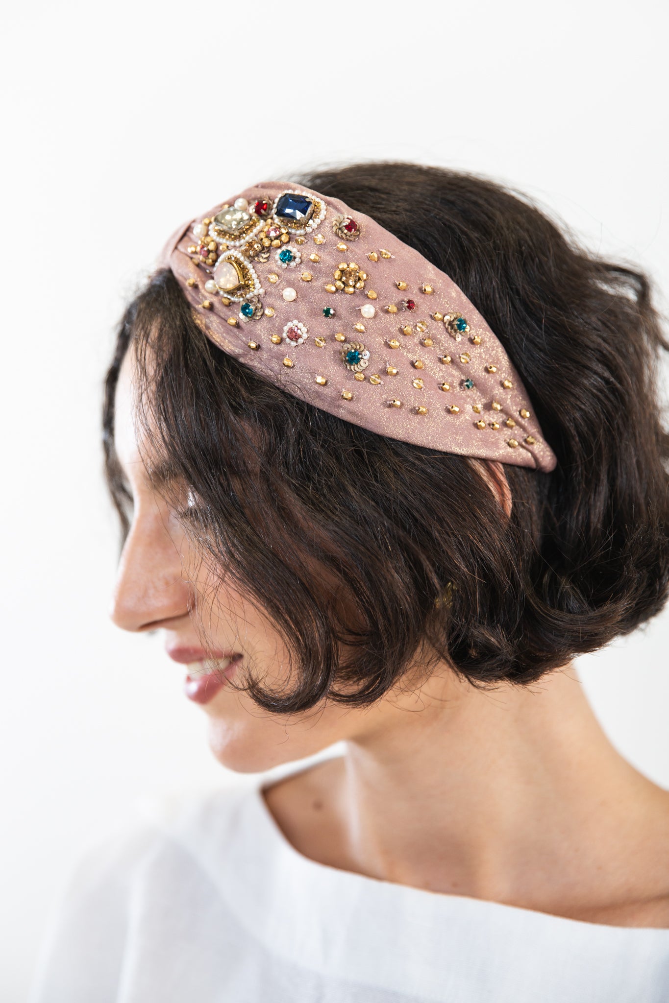 Hard Embroidered Headband | Dana