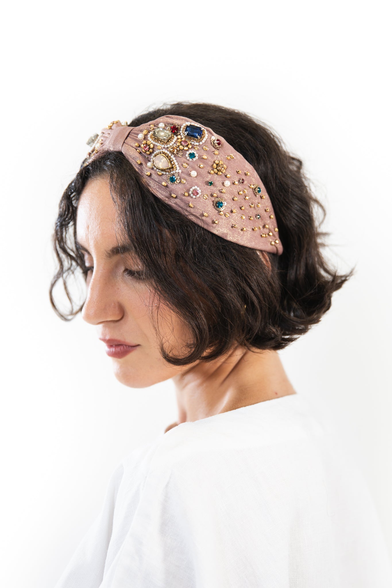 Hard Embroidered Headband | Dana