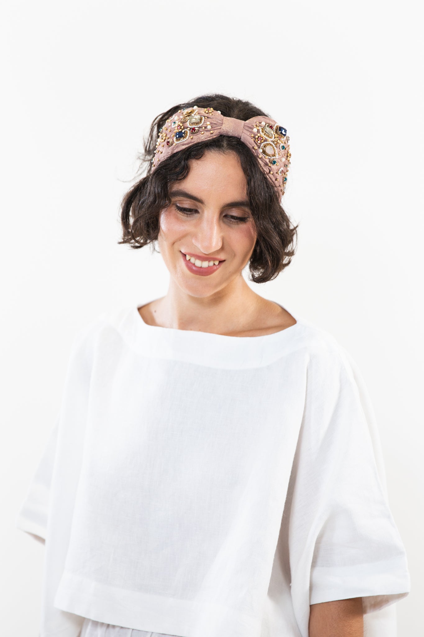 Hard Embroidered Headband | Dana