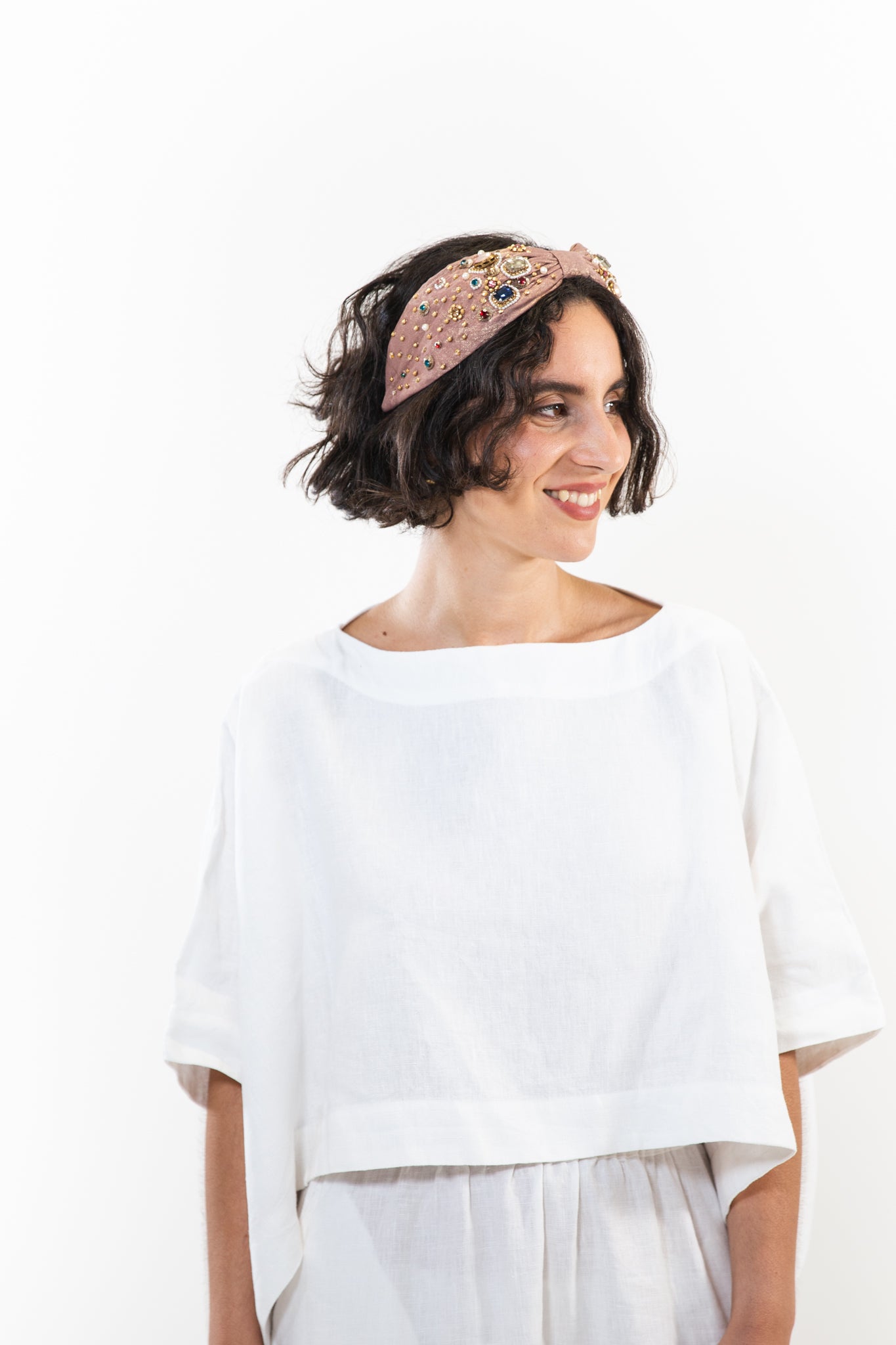 Hard Embroidered Headband | Dana