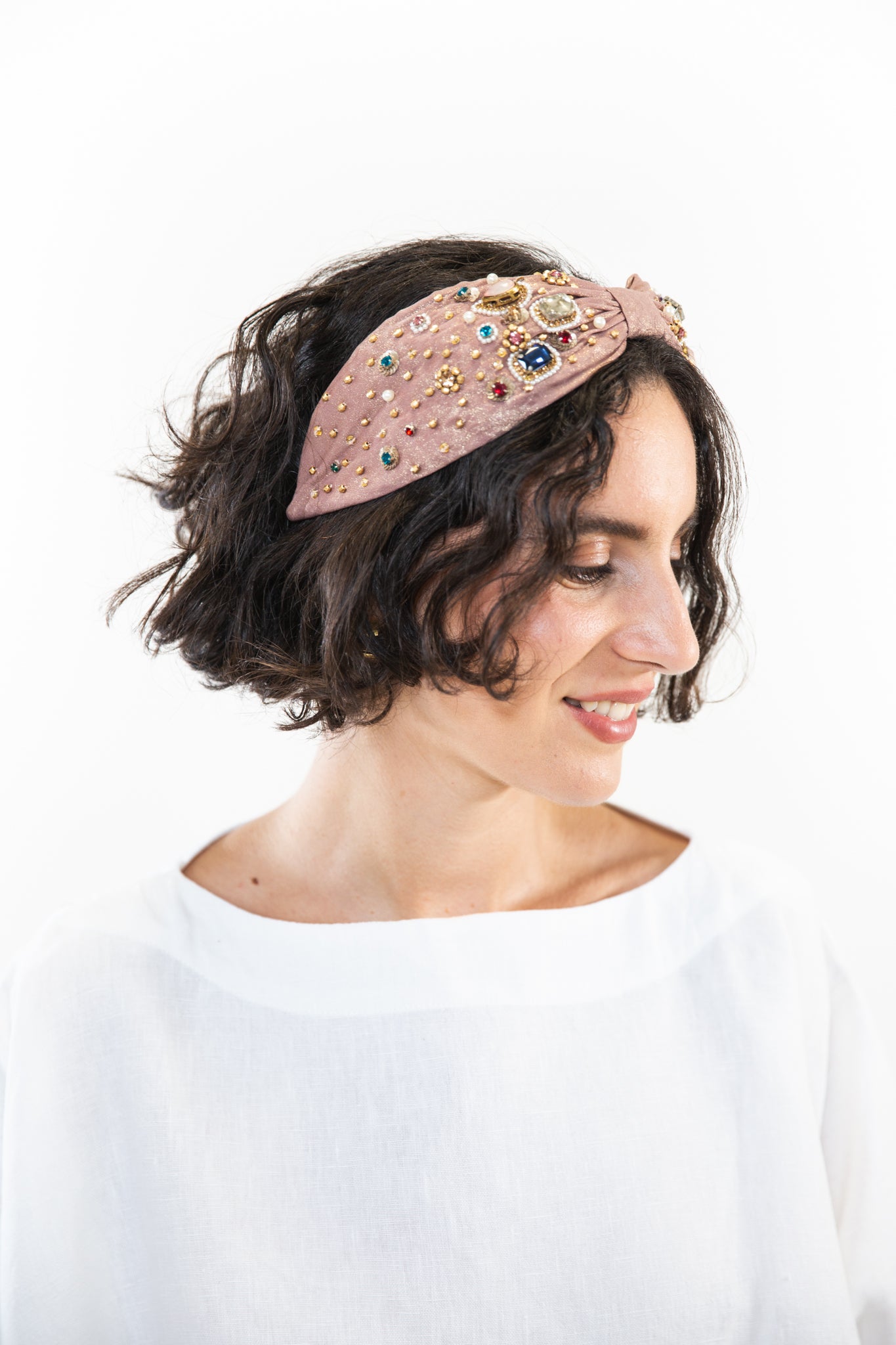 Hard Embroidered Headband | Dana