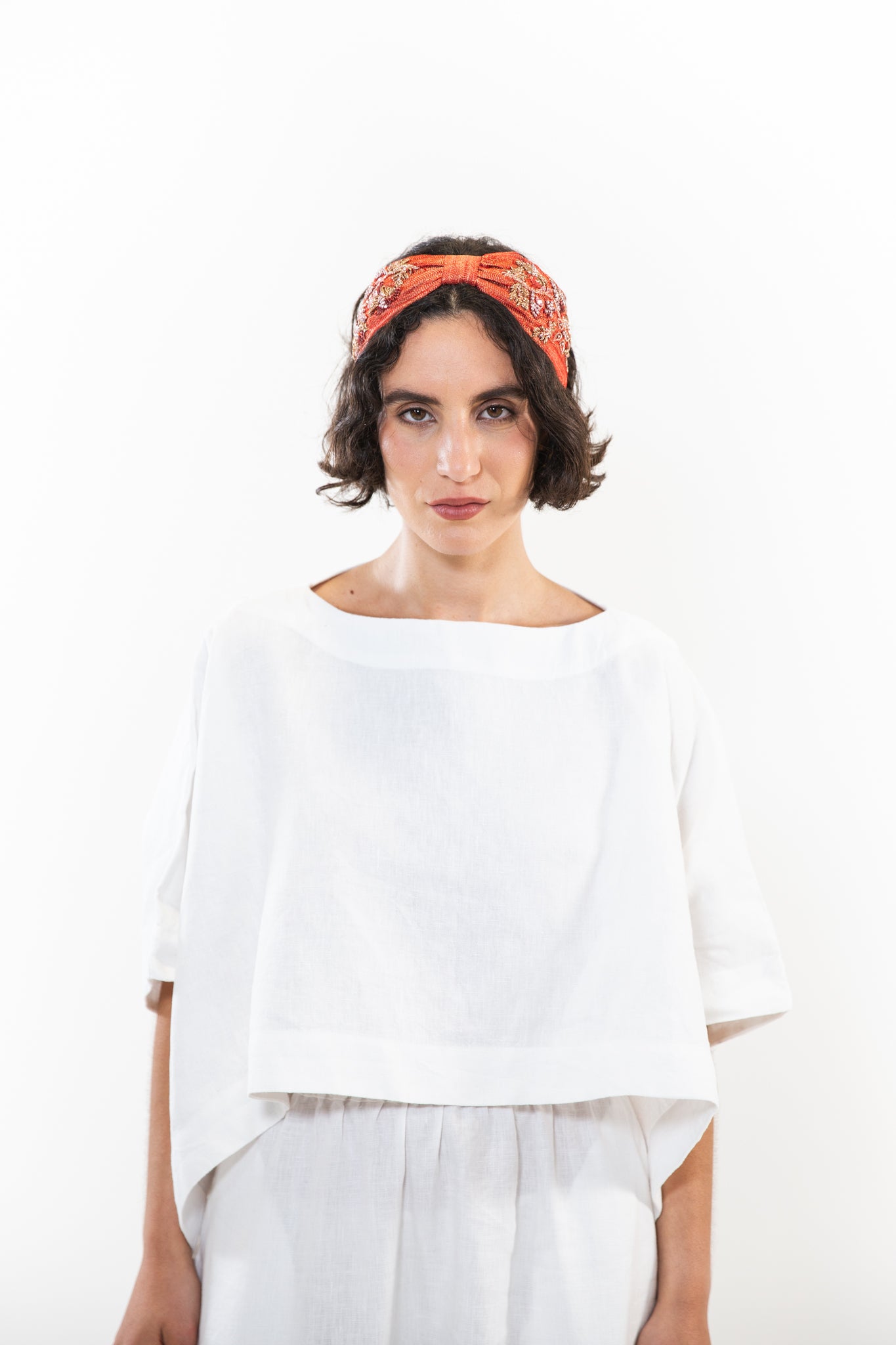 Hard Embroidered Headband | Demi