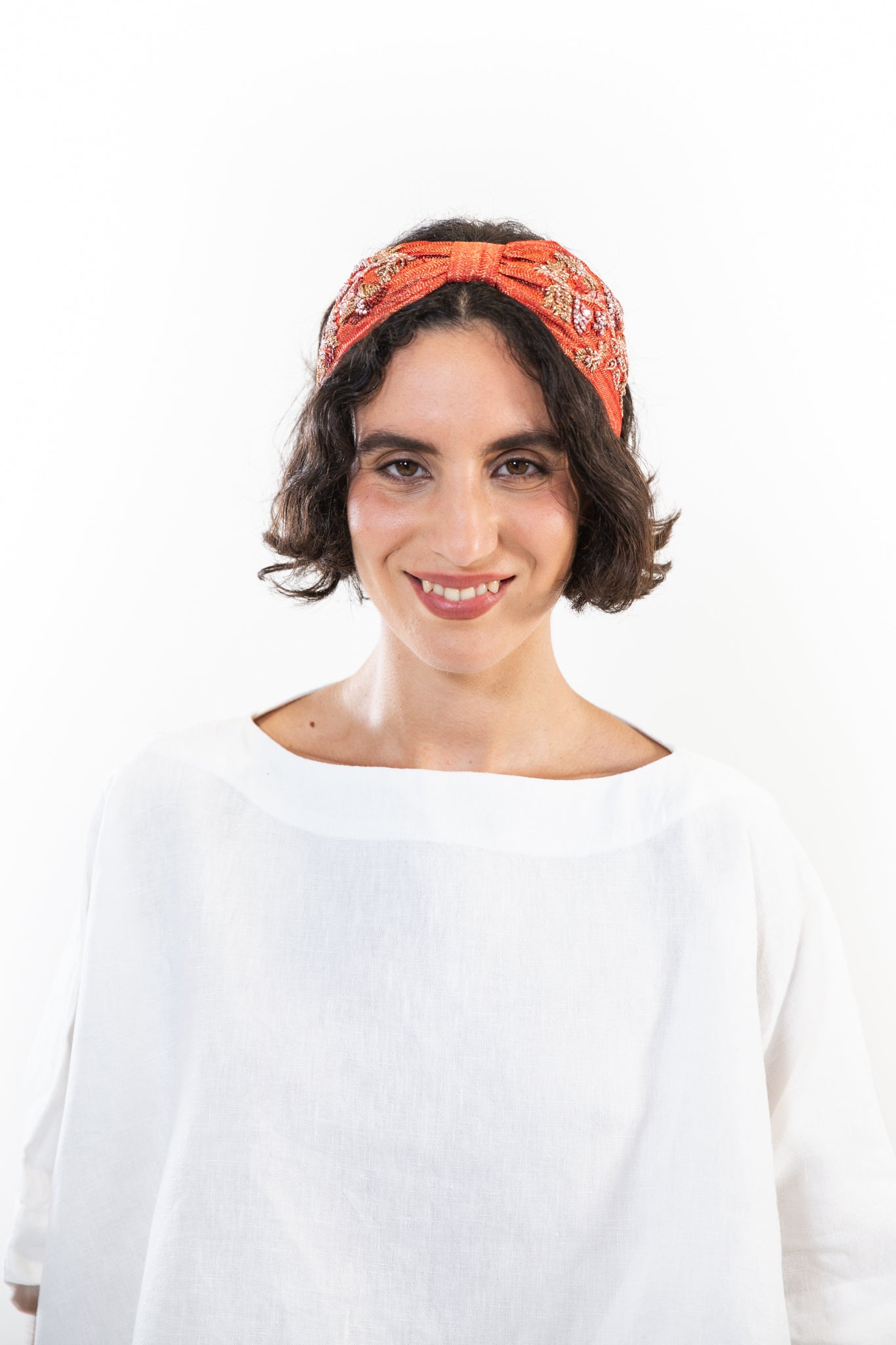 Hard Embroidered Headband | Demi