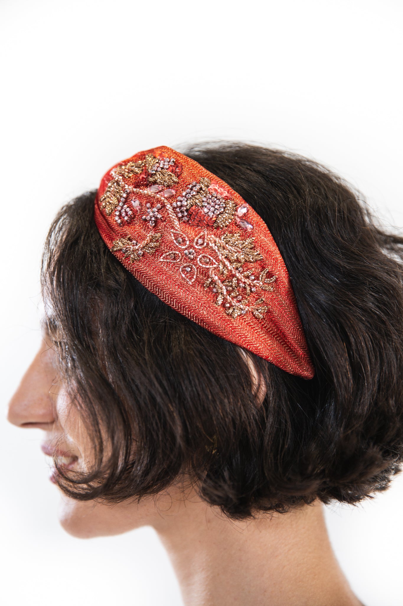 Hard Embroidered Headband | Demi