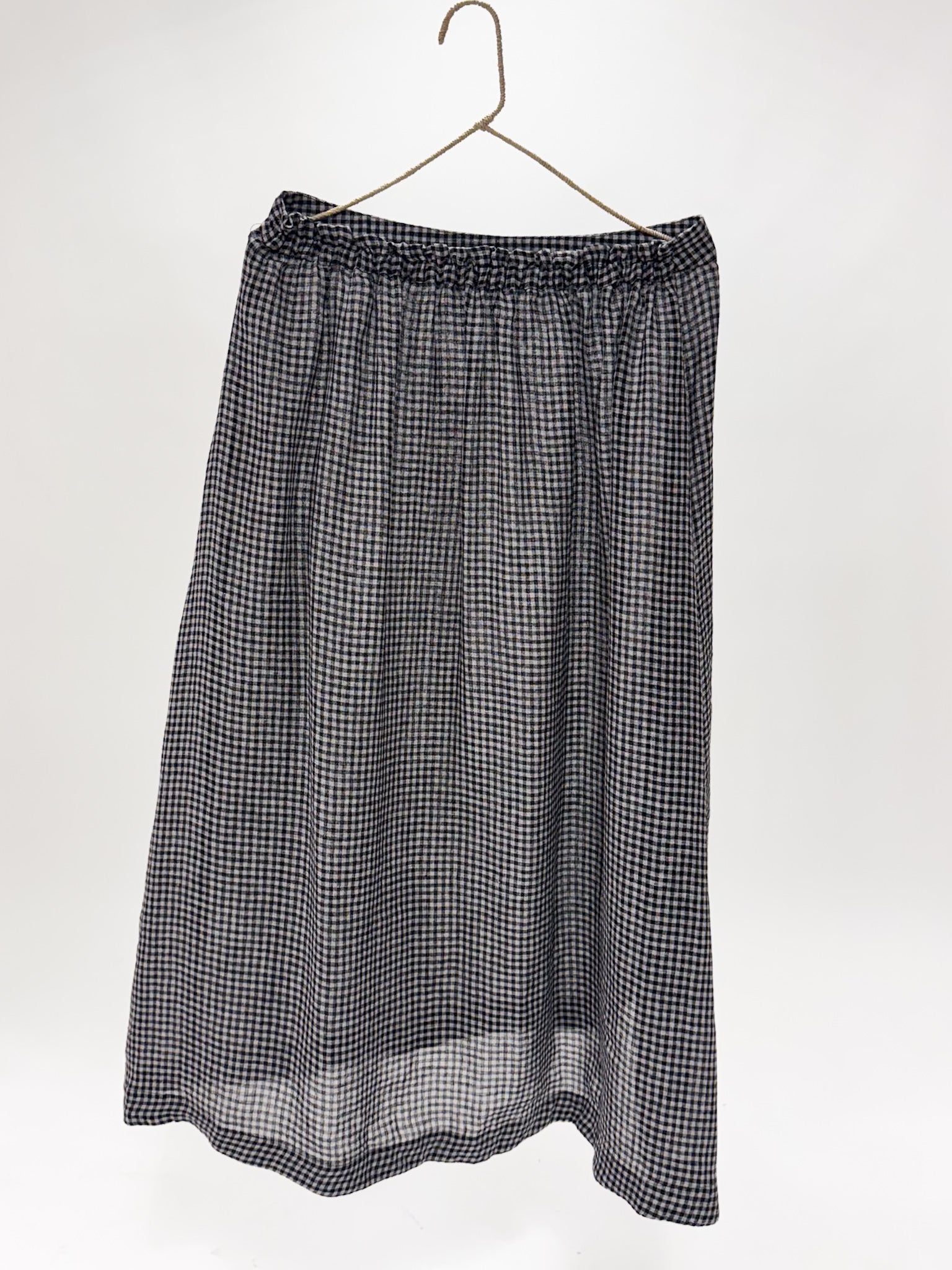 GW | Odette Skirt | Black Check Gauze | S