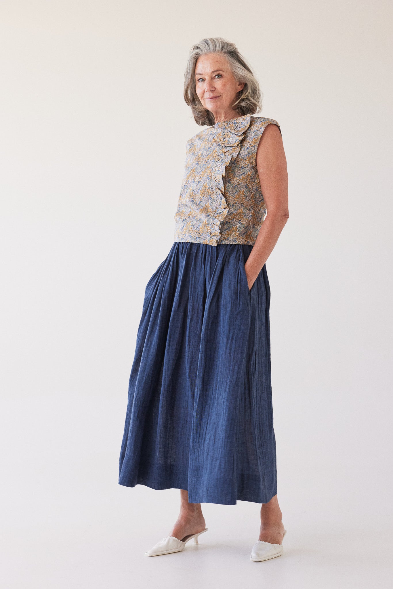 Leilani Skirt | Navy Gauze
