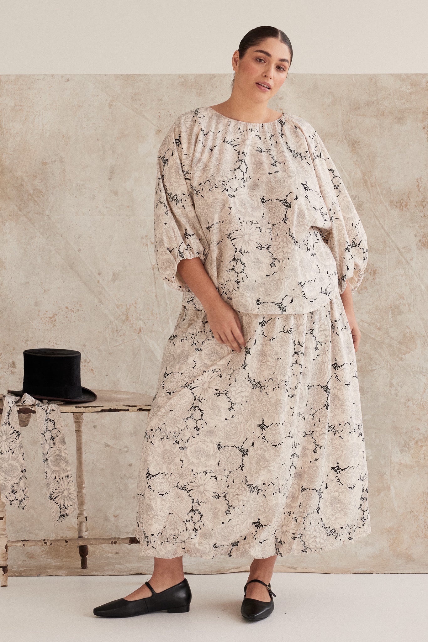 Antonette Puff Sleeve Top | English Bloom Liberty