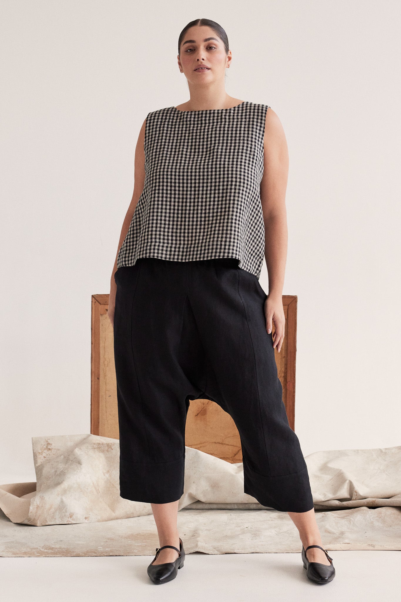 Yuki Drop Crotch Pant | Black