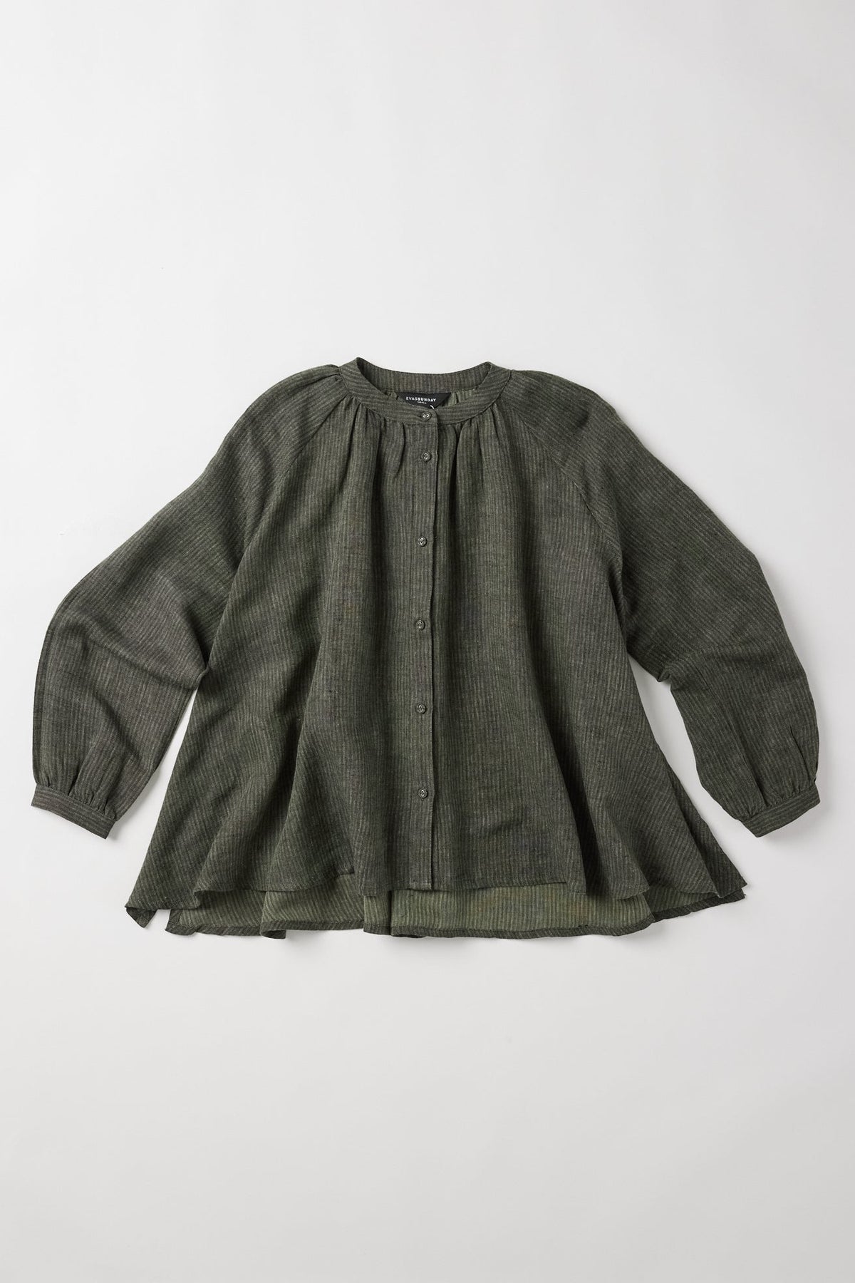 Vento Long Sleeve Shirt | Olive Stripe