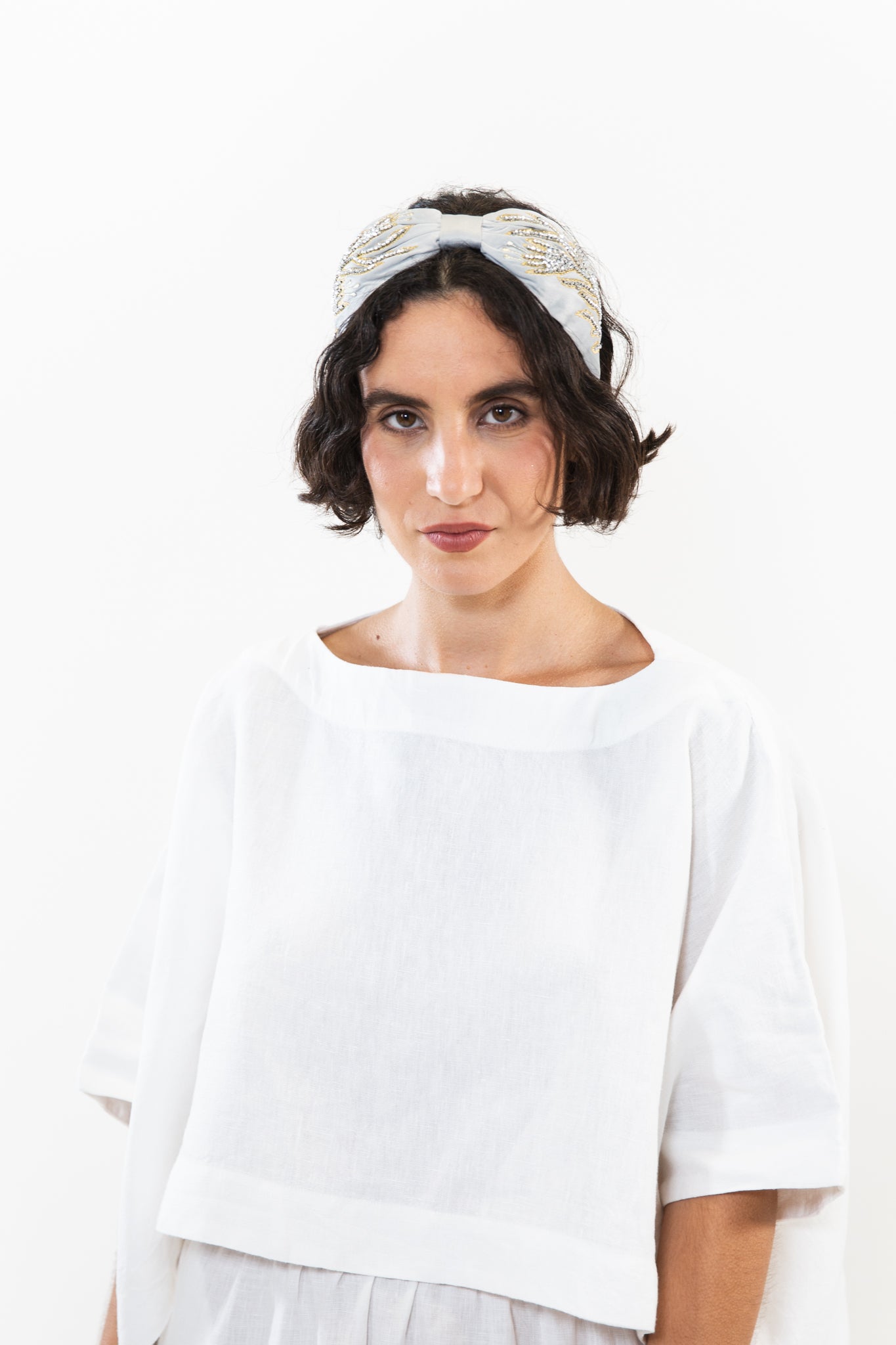 Hard Embroidered Headband | Esme